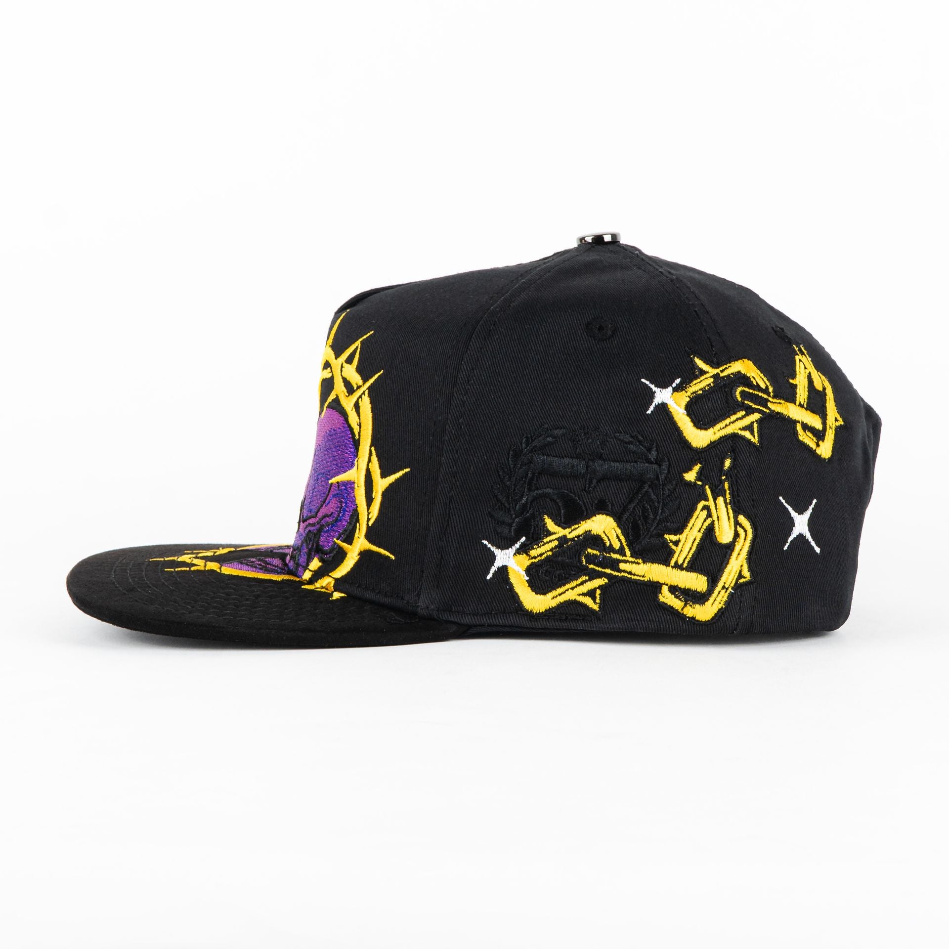 Gorra 5.7 SKULL CHAINS LOVE BLK/PURP | Snapback Visera Plana