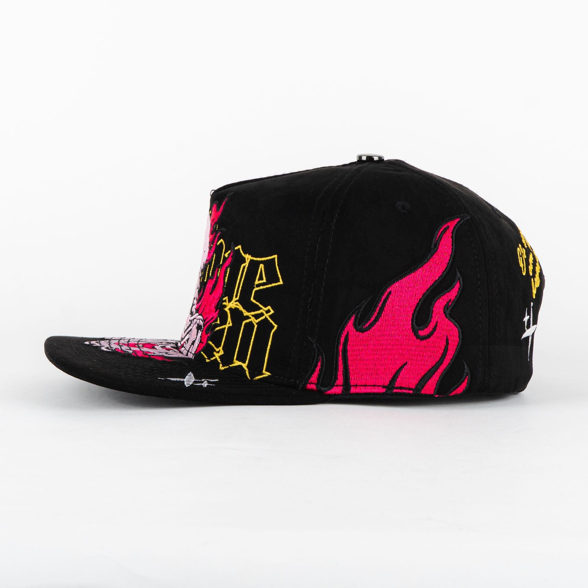 Gorra 5.7 SKULL 3 PRAY BLK/YELL LETTERS | Snapback Visera Plana