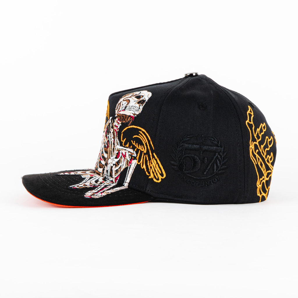 Gorra 5.7 SKULL ANGEL 2016 BLK | Snapback Visera Plana