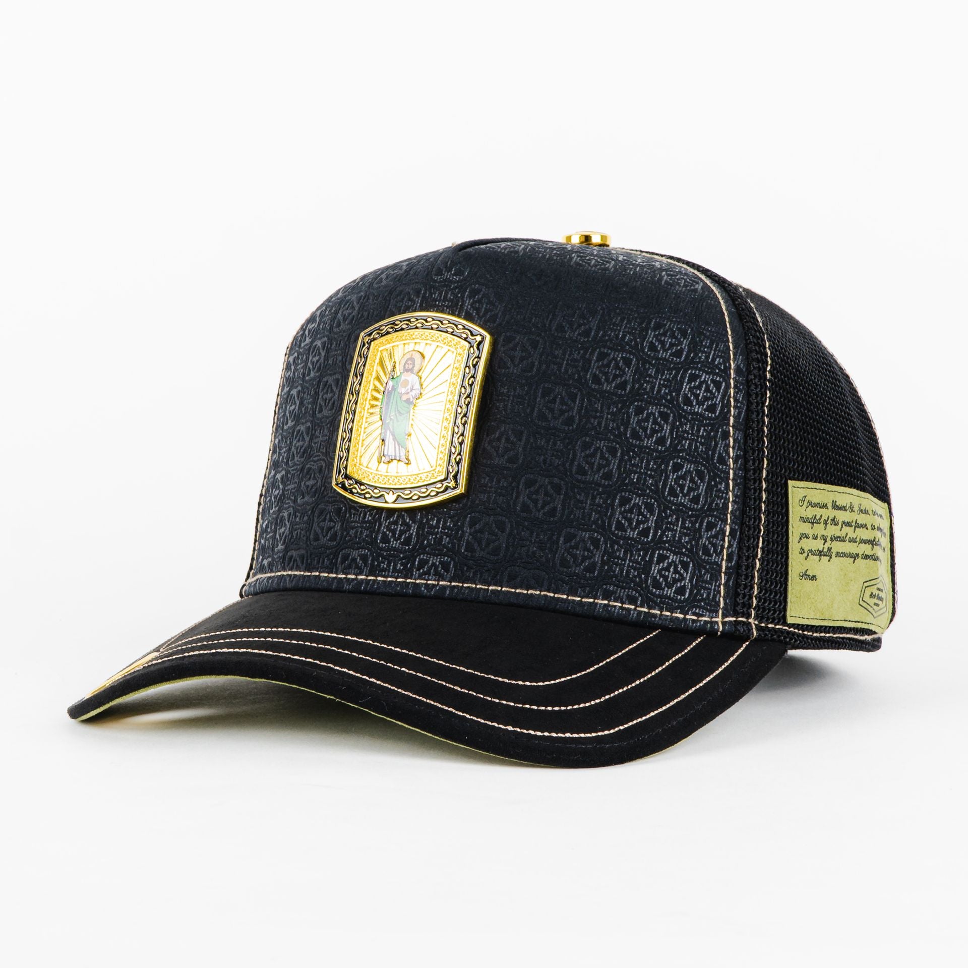 Gorra Red Monkey SAN JUDAS 24 BLACK VISOR SUEDE | Snapback Visera Semicurva