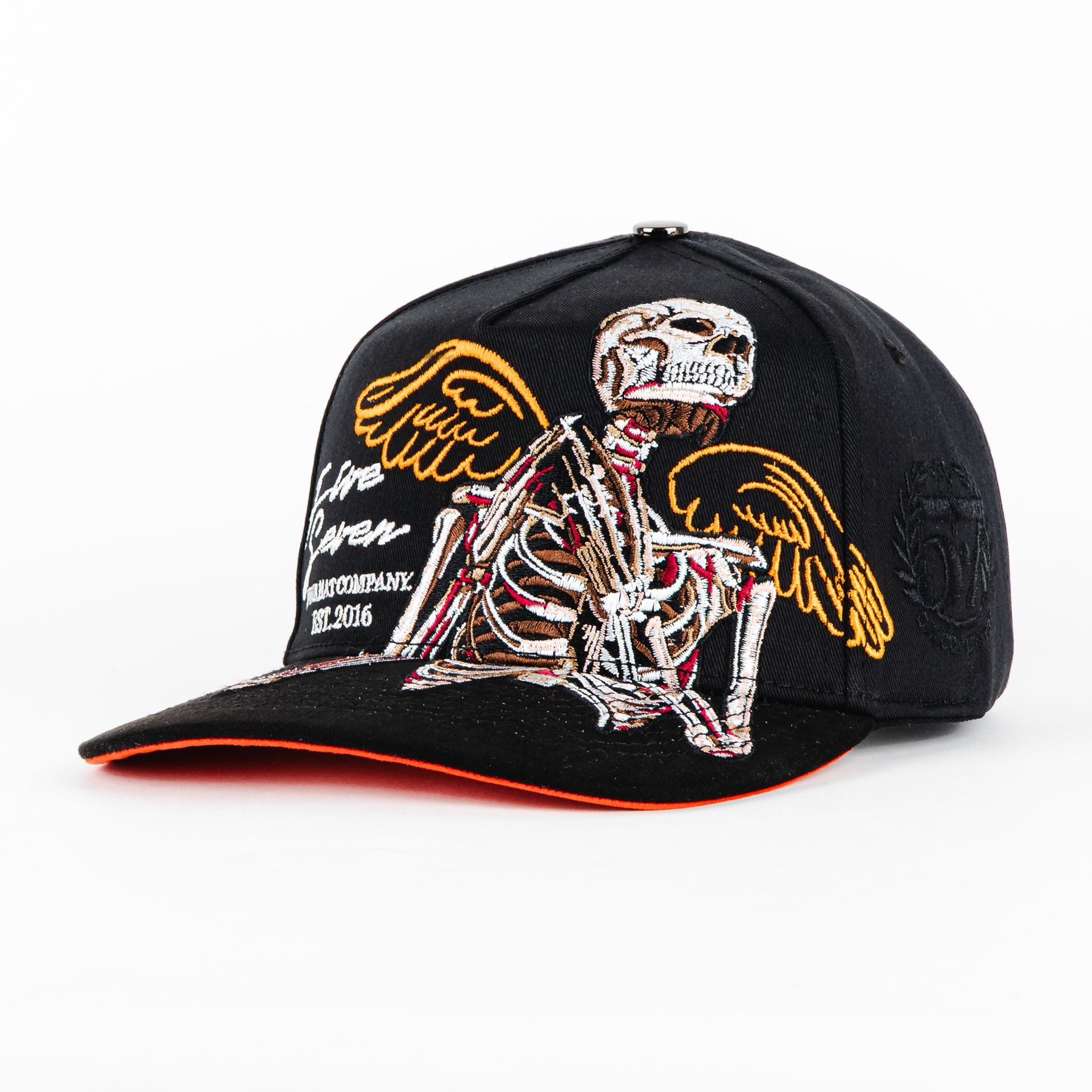 Gorra 5.7 SKULL ANGEL 2016 BLK | Snapback Visera Plana