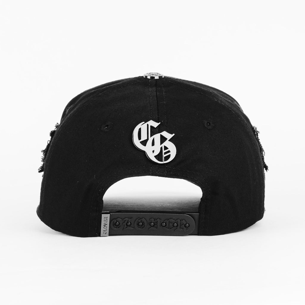 Gorra Clover Garments NY DESTROYED BLK | Snapback Visera Semicurva