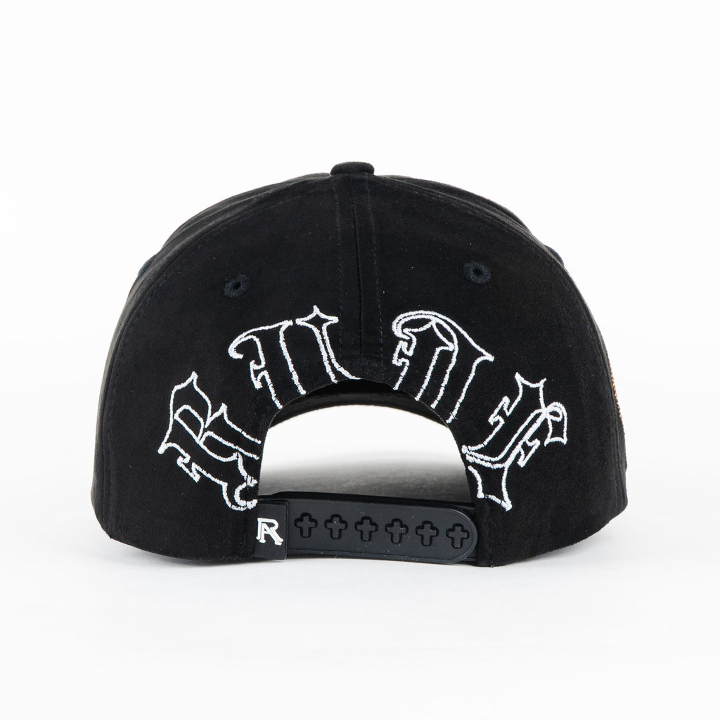 Gorra Rude Awakening LA LA LA BLACK SUEDE | Snapback Visera Curva