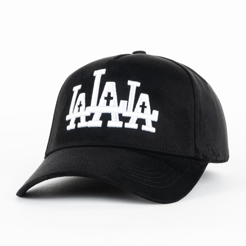 Gorra Rude Awakening LA LA LA BLACK SUEDE | Snapback Visera Curva