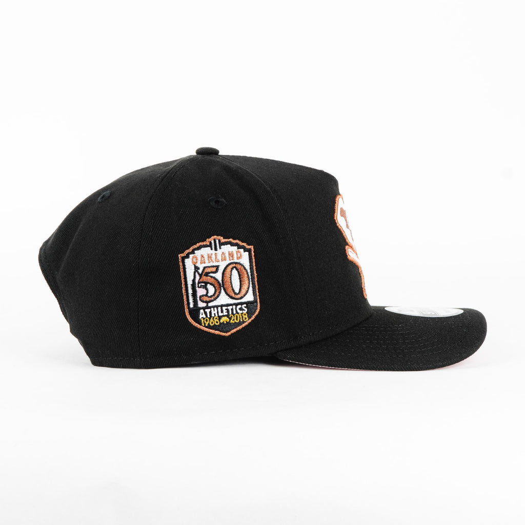Gorra New Era A-Frame ATHLETICS 50TH BLK/COPPER 950F | Snapback Visera Semicurva