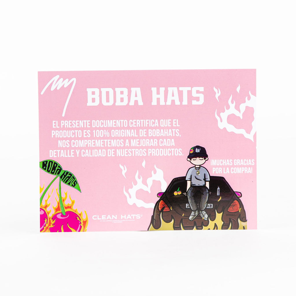 Gorra Boba Hats LA CHERRY BLACK | Snapback Visera Semicurva