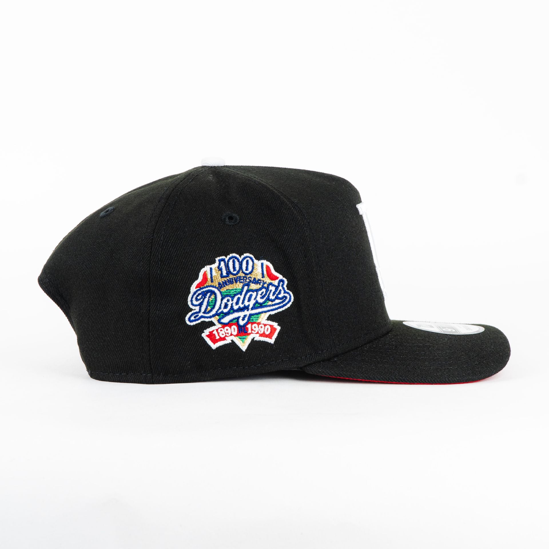 Gorra New Era A-Frame DODGERS 100TH BLK/WHT 950F | Snapback Visera Semicurva