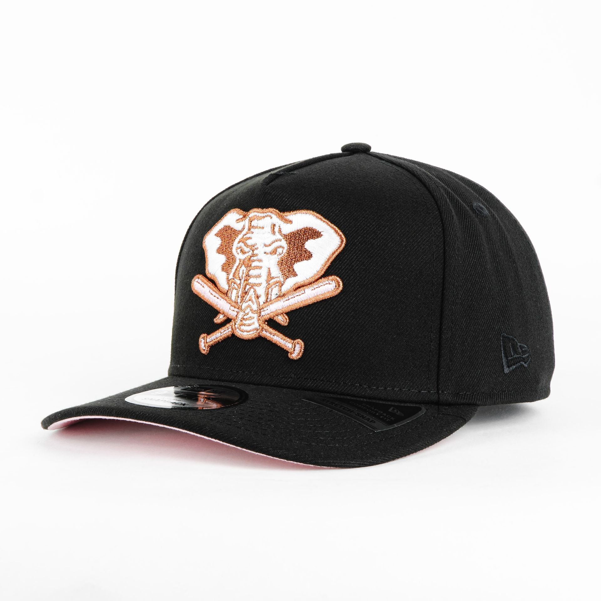 Gorra New Era A-Frame ATHLETICS 50TH BLK/COPPER 950F | Snapback Visera Semicurva