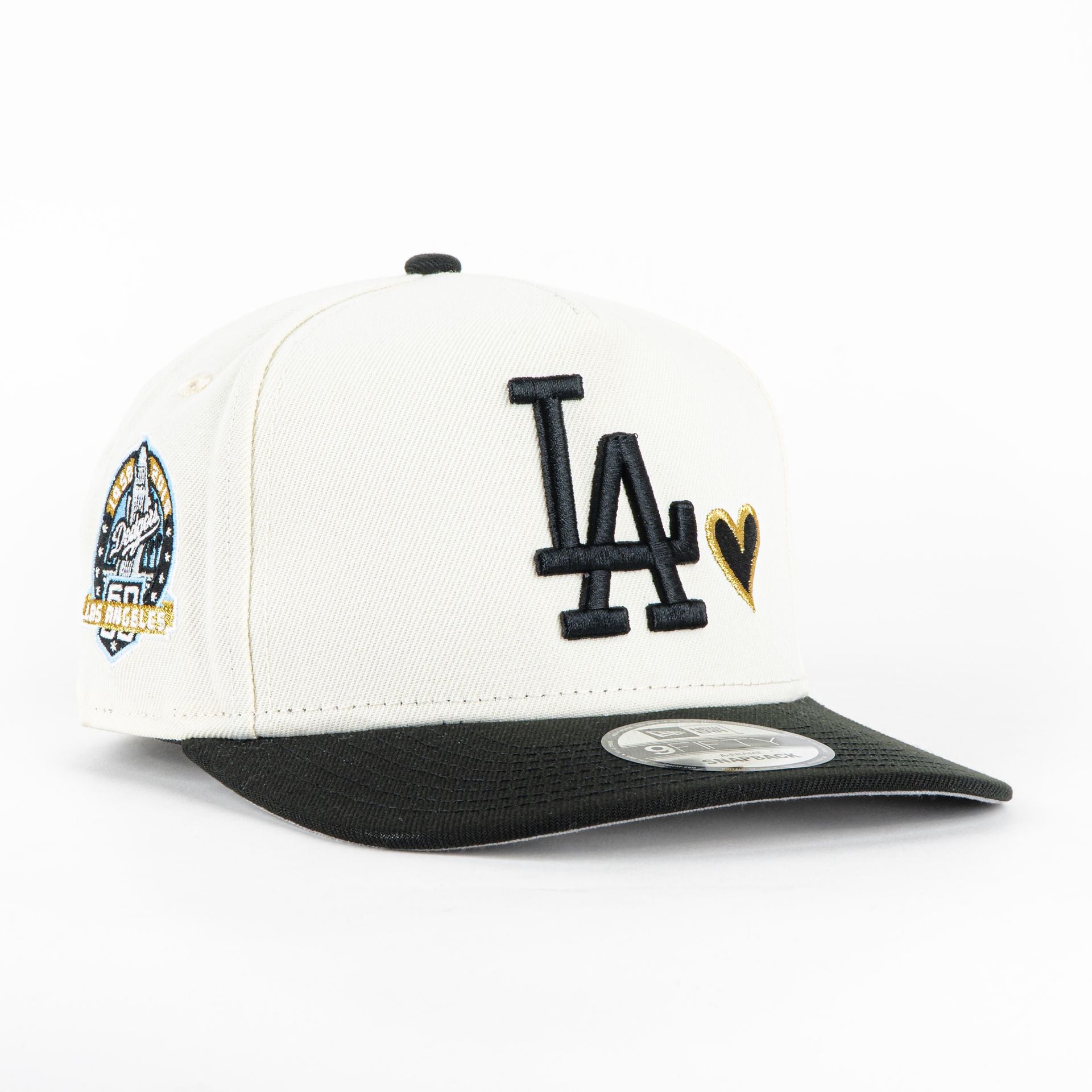 Gorra New Era A-Frame DODGERS 60TH NATU/BLK 950F | Snapback Visera Semicurva
