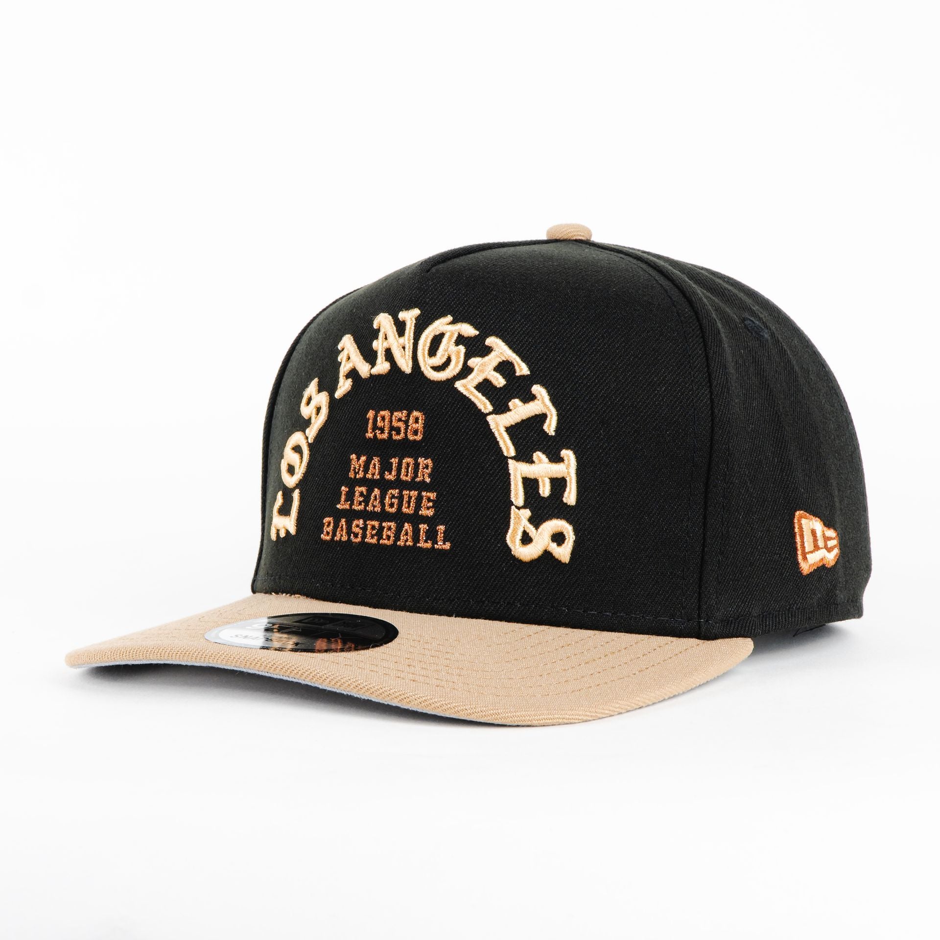 Gorra New Era A-Frame DODGERS 100TH BLK/CAML 950F | Snapback Visera Semicurva