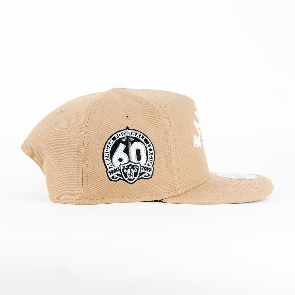 Gorra New Era A-Frame RAIDERS 60TH BEIGE 950F | Snapback Visera Semicurva