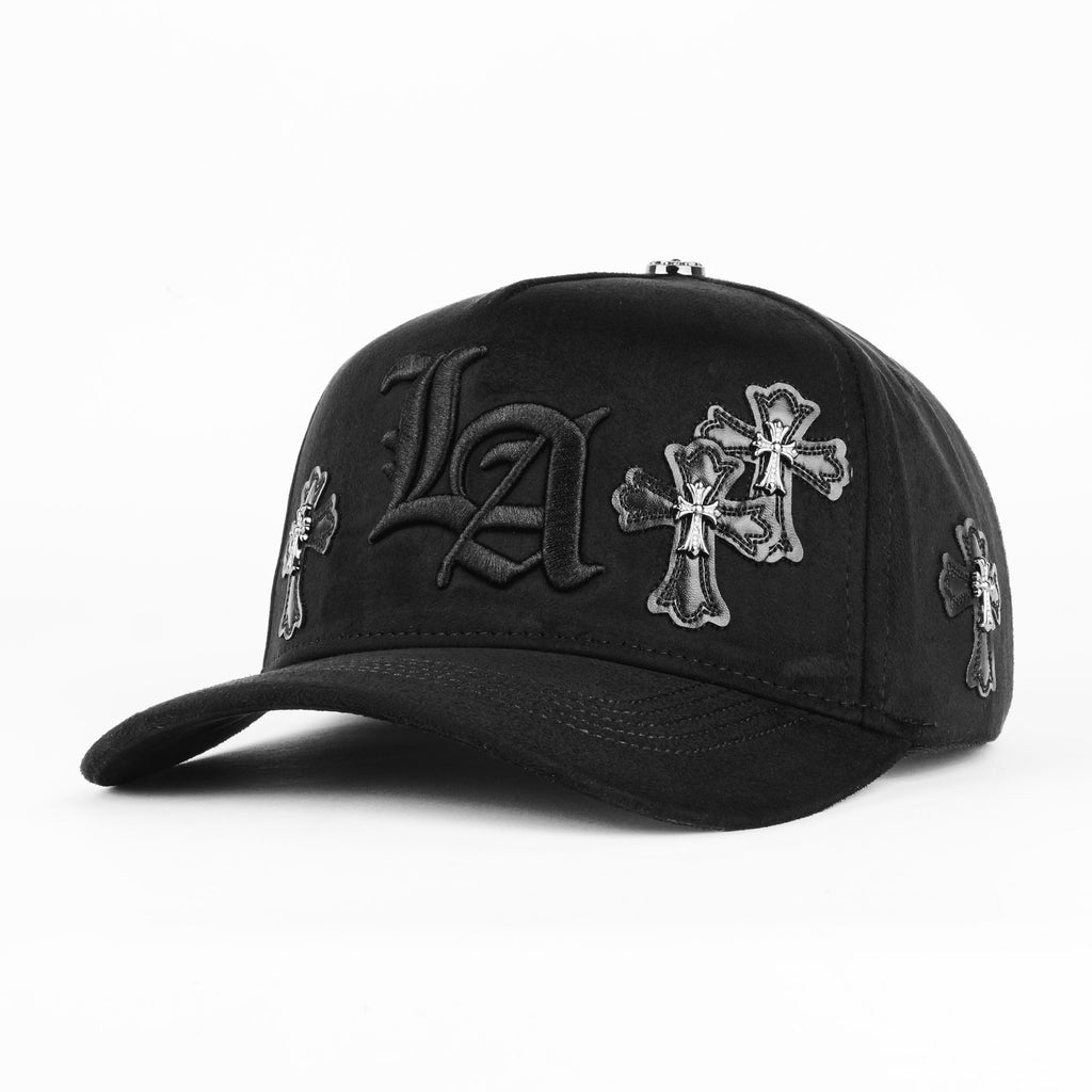 Gorra 31 Hats LA CHROME 3 ALL BLACK SUEDE | Snapback Visera Curva