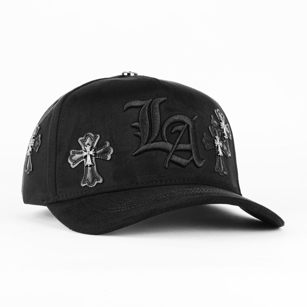 Gorra 31 Hats LA CHROME 3 ALL BLACK SUEDE | Snapback Visera Curva