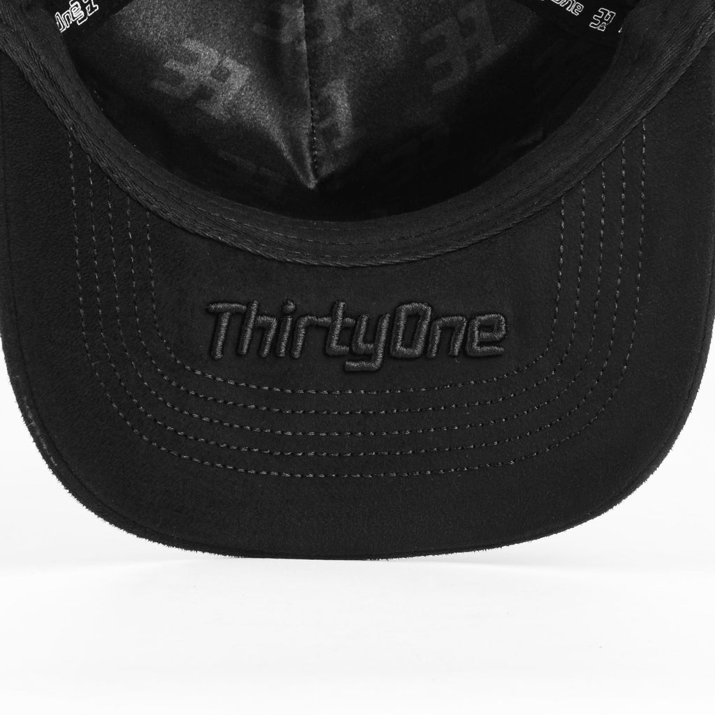 Gorra 31 Hats LA CHROME 3 ALL BLACK SUEDE | Snapback Visera Curva