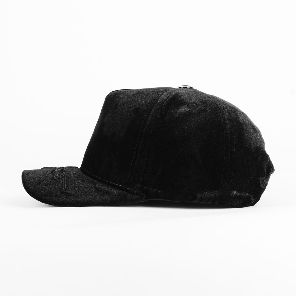 Gorra Sombrero Blanco ELEGANTE BLACK VELVET | Snapback Visera Semicurva