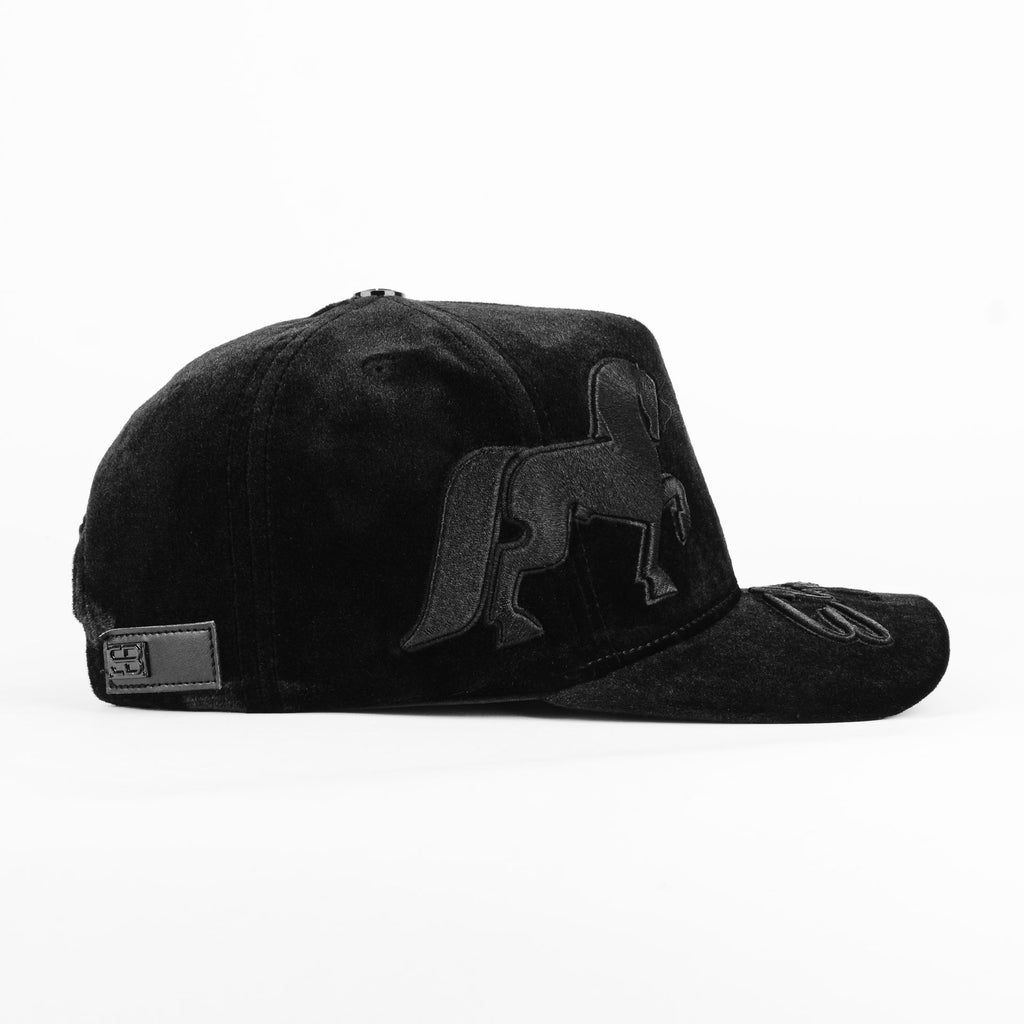 Gorra Sombrero Blanco ELEGANTE BLACK VELVET | Snapback Visera Semicurva
