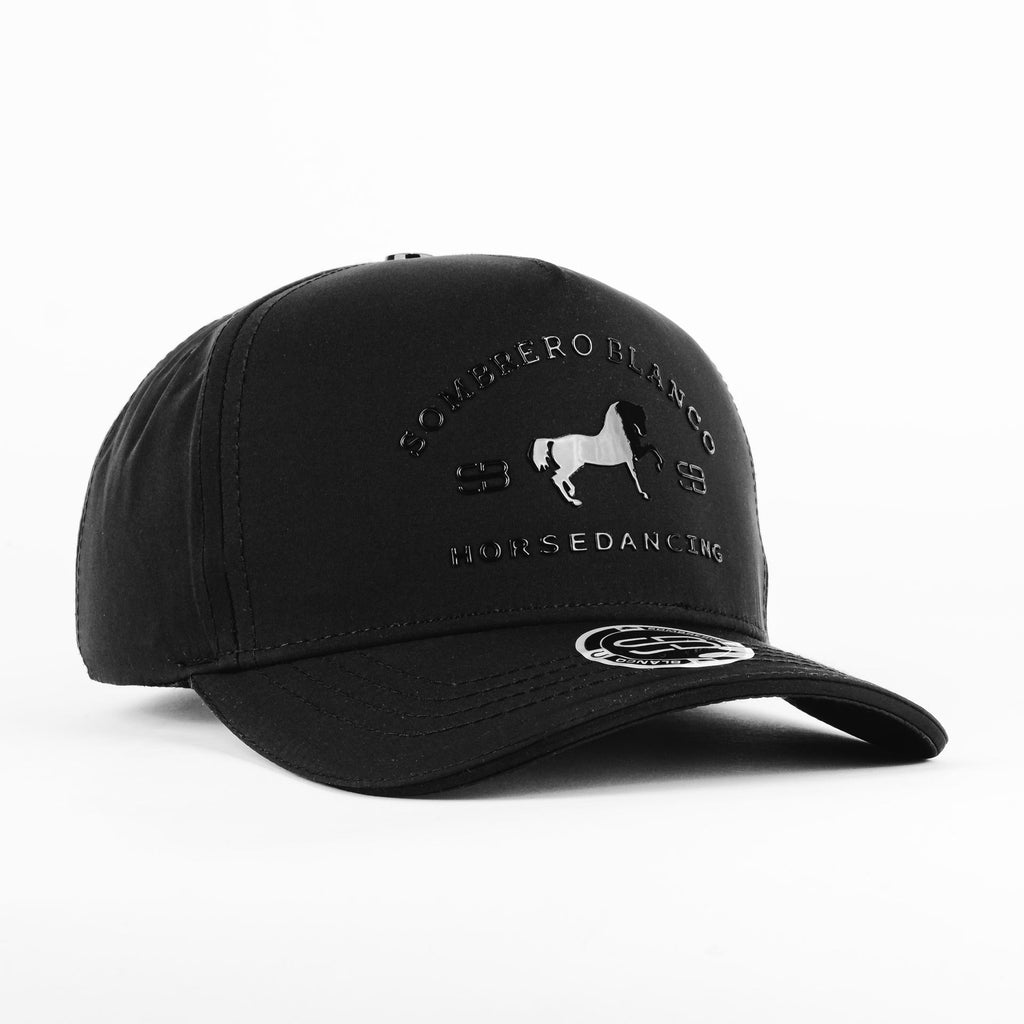 Gorra Sombrero Blanco HORSEDANCING NEGRA  Snapback Visera Semicurva