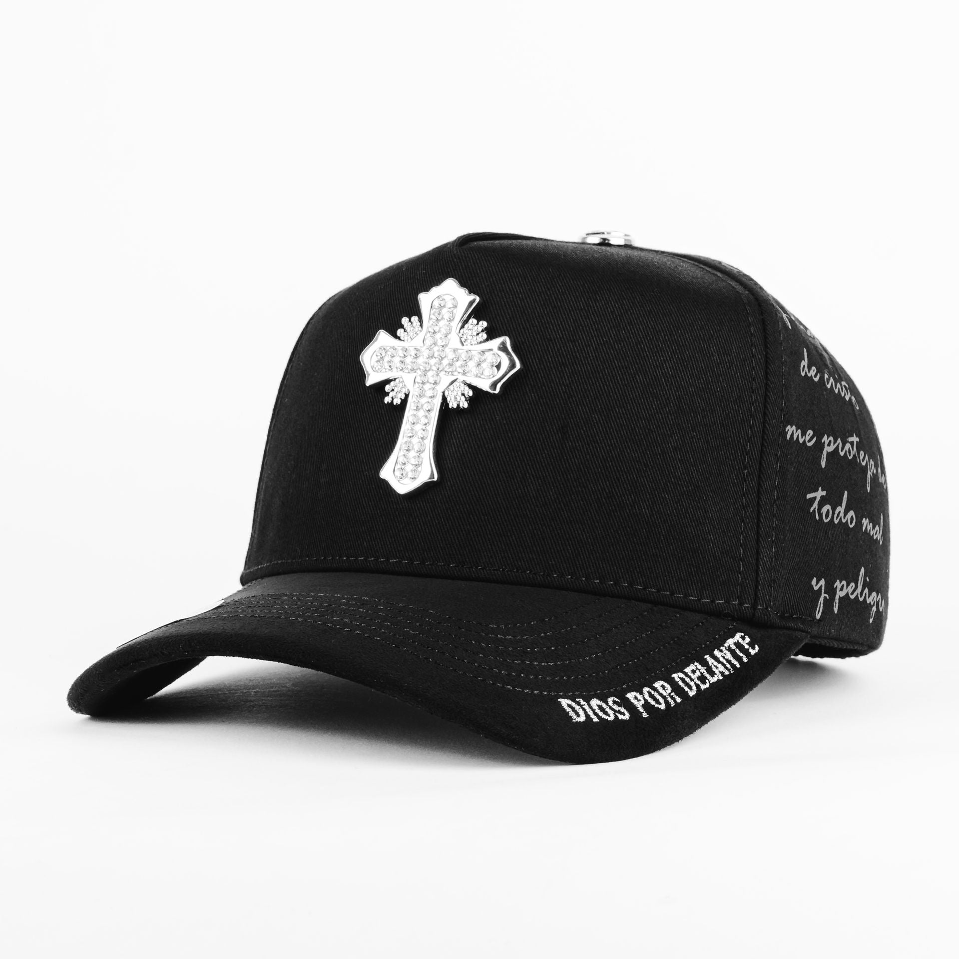 Gorra Caps Fans CRUZ CRISTALES SILVER BLK | Snapback Visera Semicurva