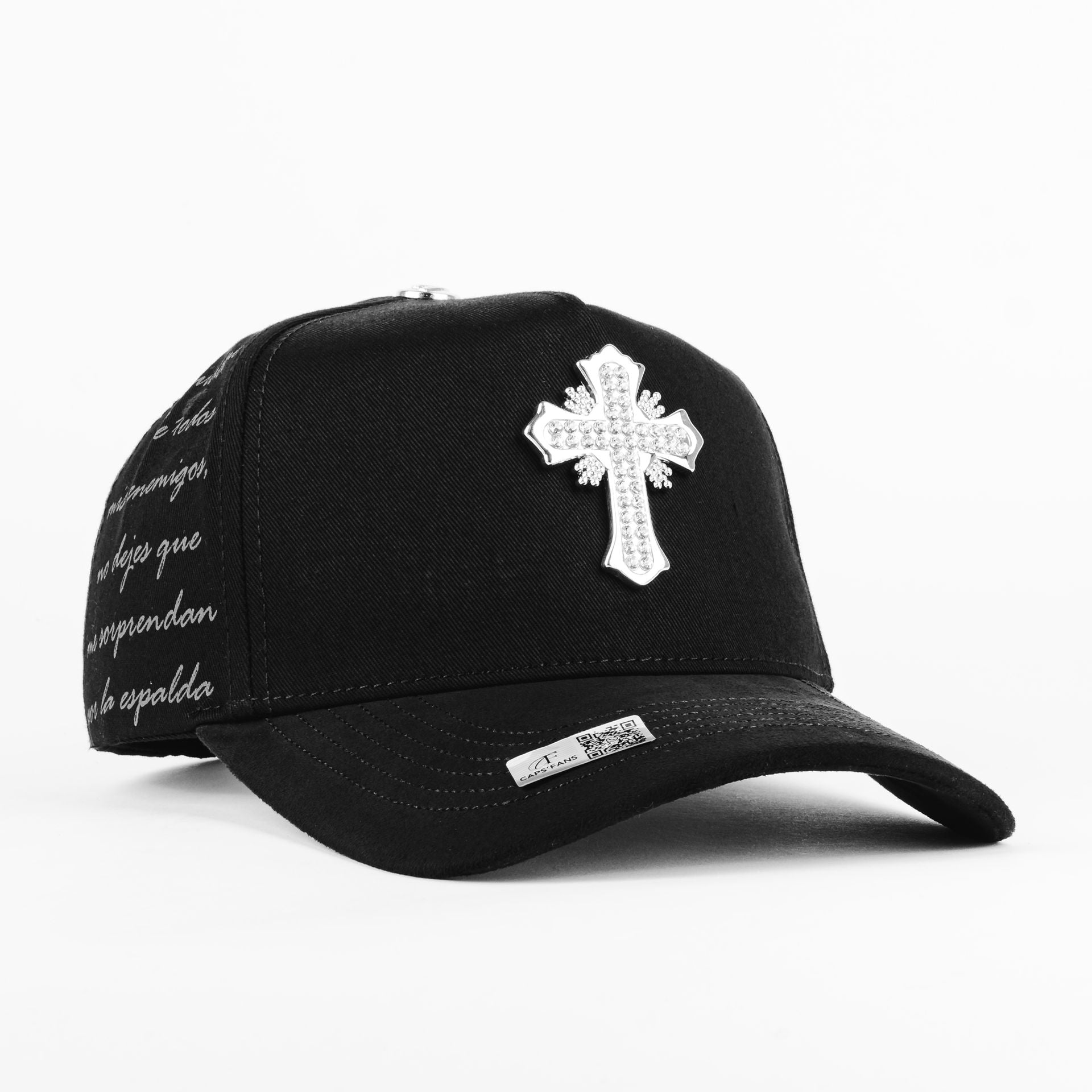 Gorra Caps Fans CRUZ CRISTALES SILVER BLK | Snapback Visera Semicurva