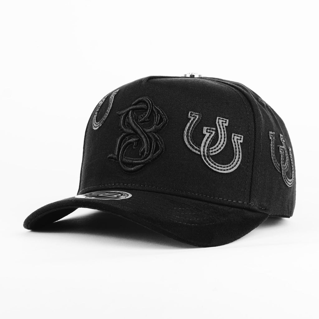 Gorra Sombrero Blanco HUELLA NEGRA | Snapback Visera Semicurva
