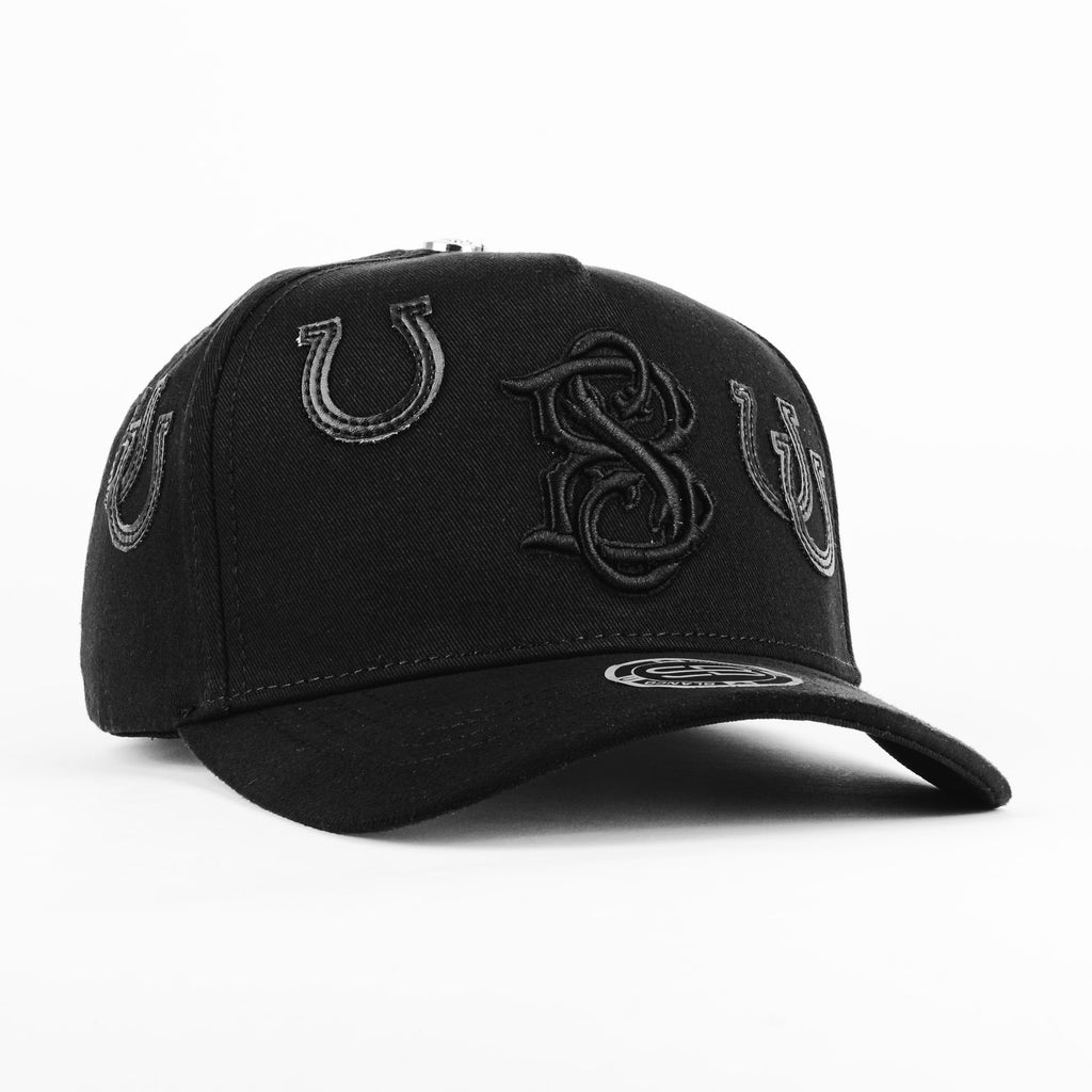 Gorra Sombrero Blanco HUELLA NEGRA | Snapback Visera Semicurva