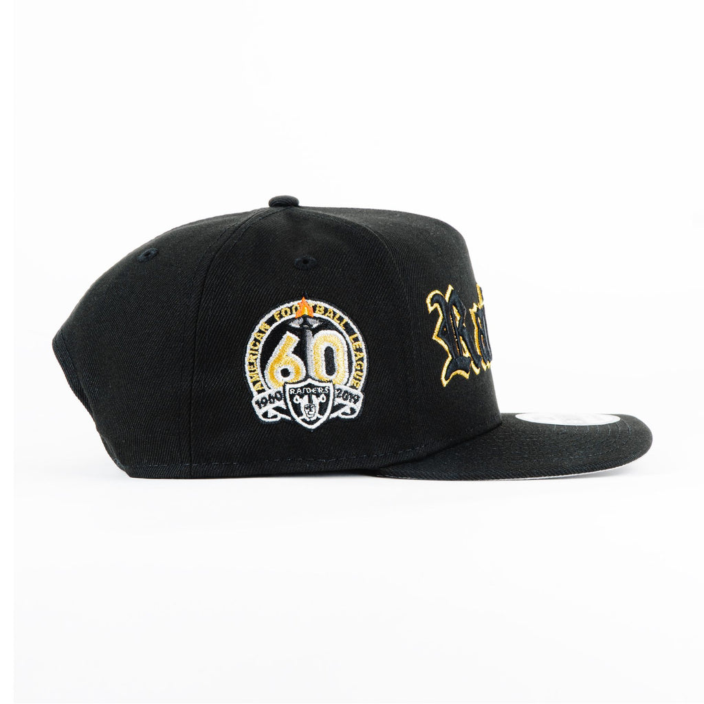 Gorra New Era A-Frame RAIDERS 60TH BLK 950F | Snapback Visera Semicurva