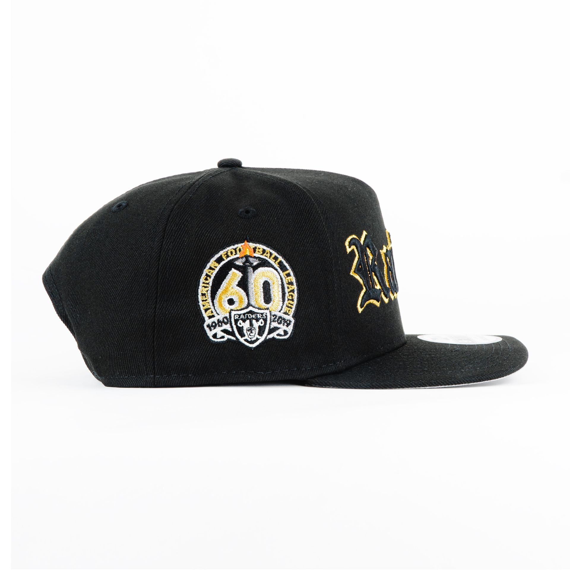 Gorra New Era A-Frame RAIDERS 60TH BLK 950F | Snapback Visera Semicurva