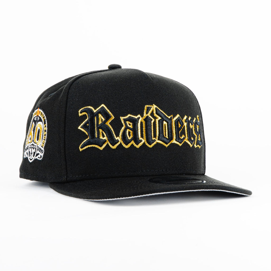 Gorra New Era A-Frame RAIDERS 60TH BLK 950F | Snapback Visera Semicurva