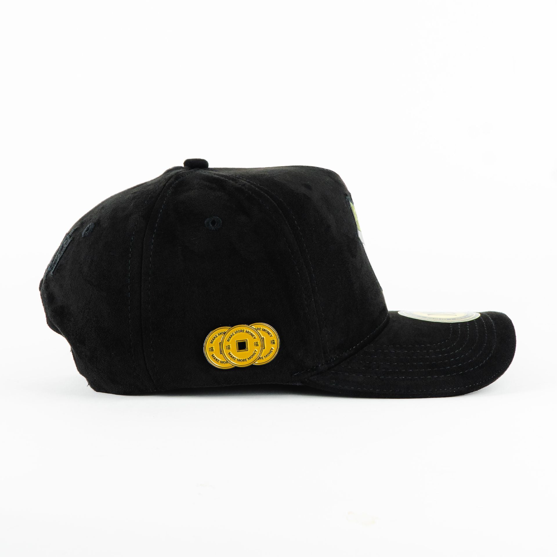 Gorra Mr. Kash ENJOY NEGRA SUEDE | Snapback Visera Semicurva