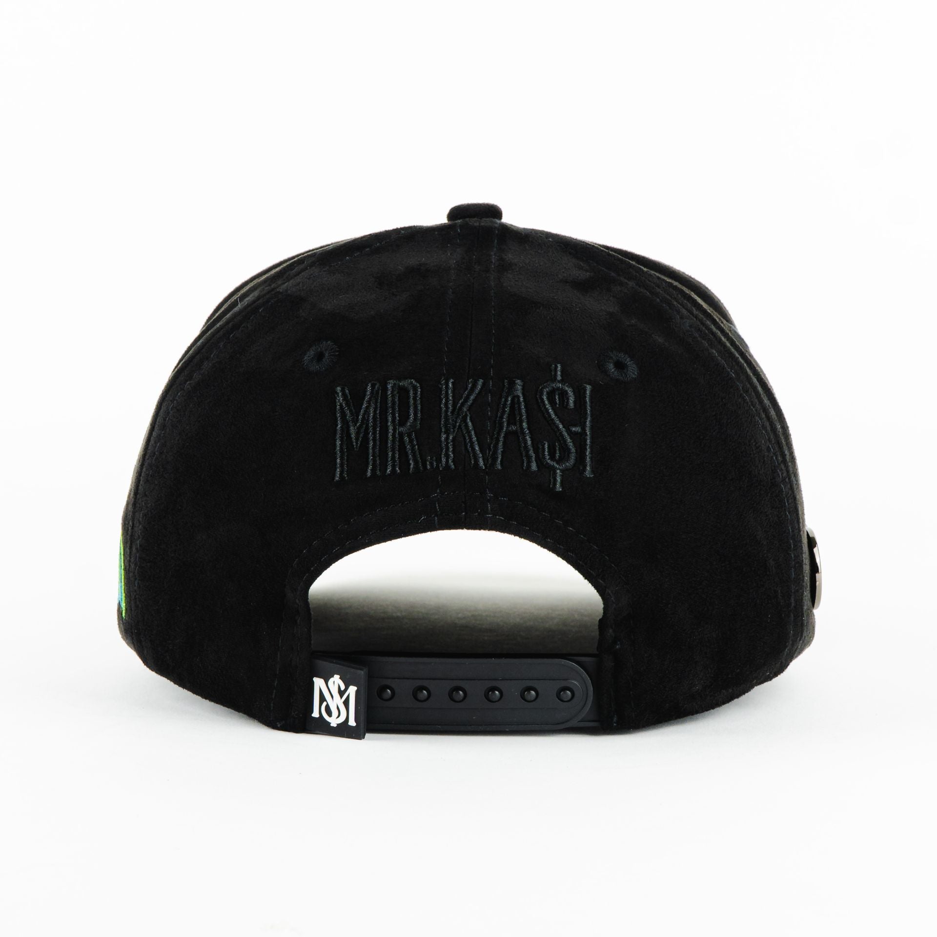 Gorra Mr. Kash ENJOY NEGRA SUEDE | Snapback Visera Semicurva