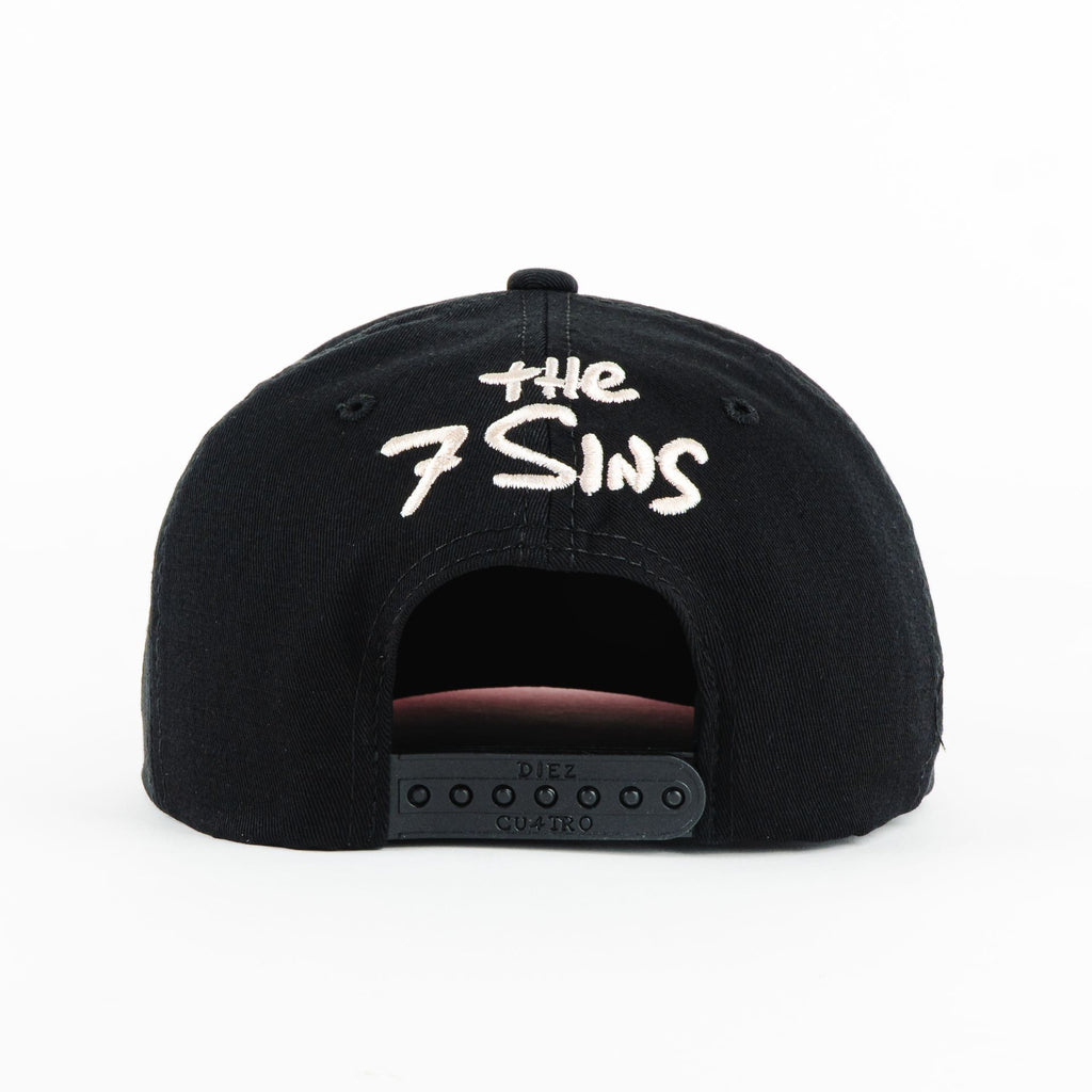 Gorra Diez Cuatro THE 7 SINS BLK/VISOR DONUTS | Snapback Visera Plana