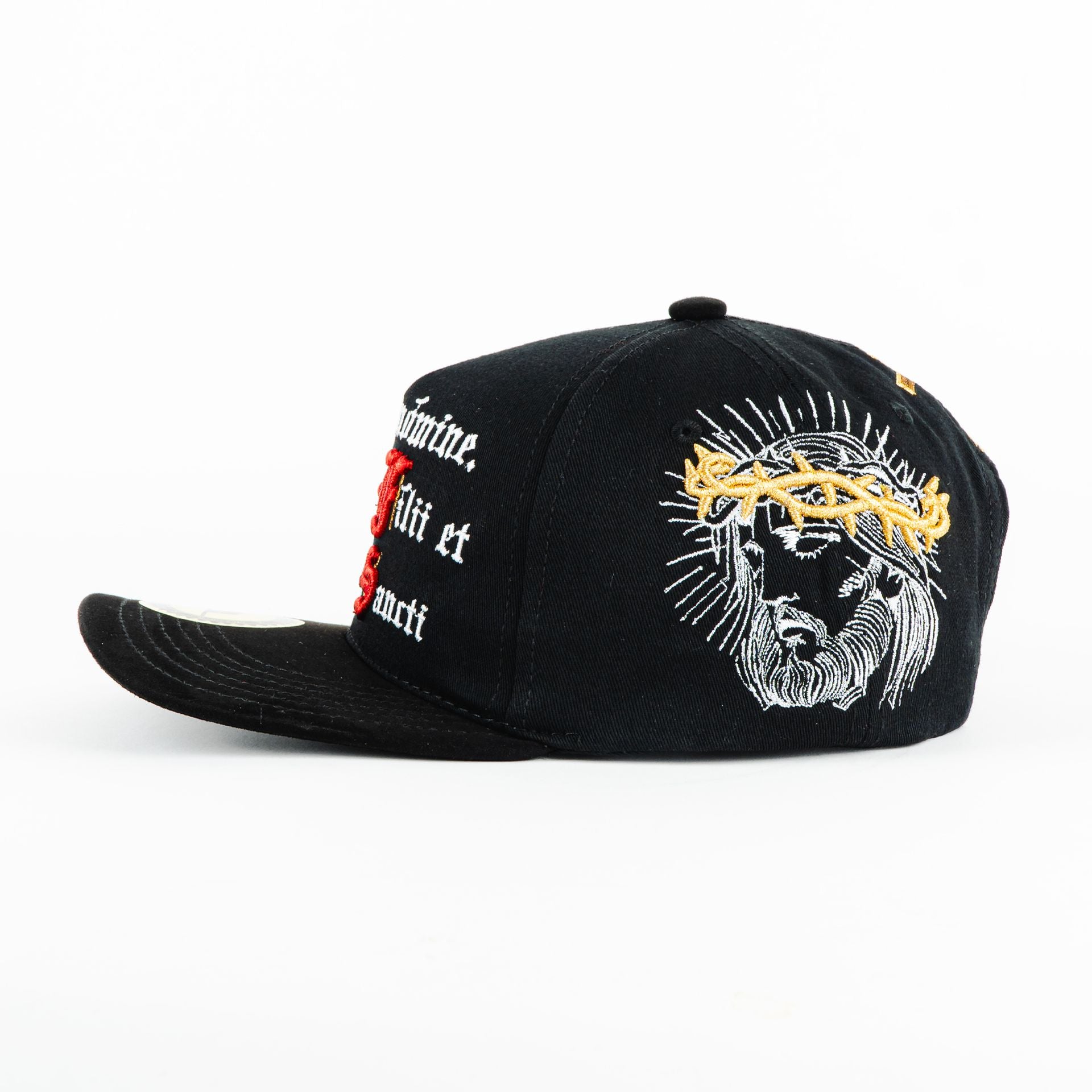 Gorra Diez Cuatro SAGRADO CORAZON BLK/RED | Snapback Visera Semicurva