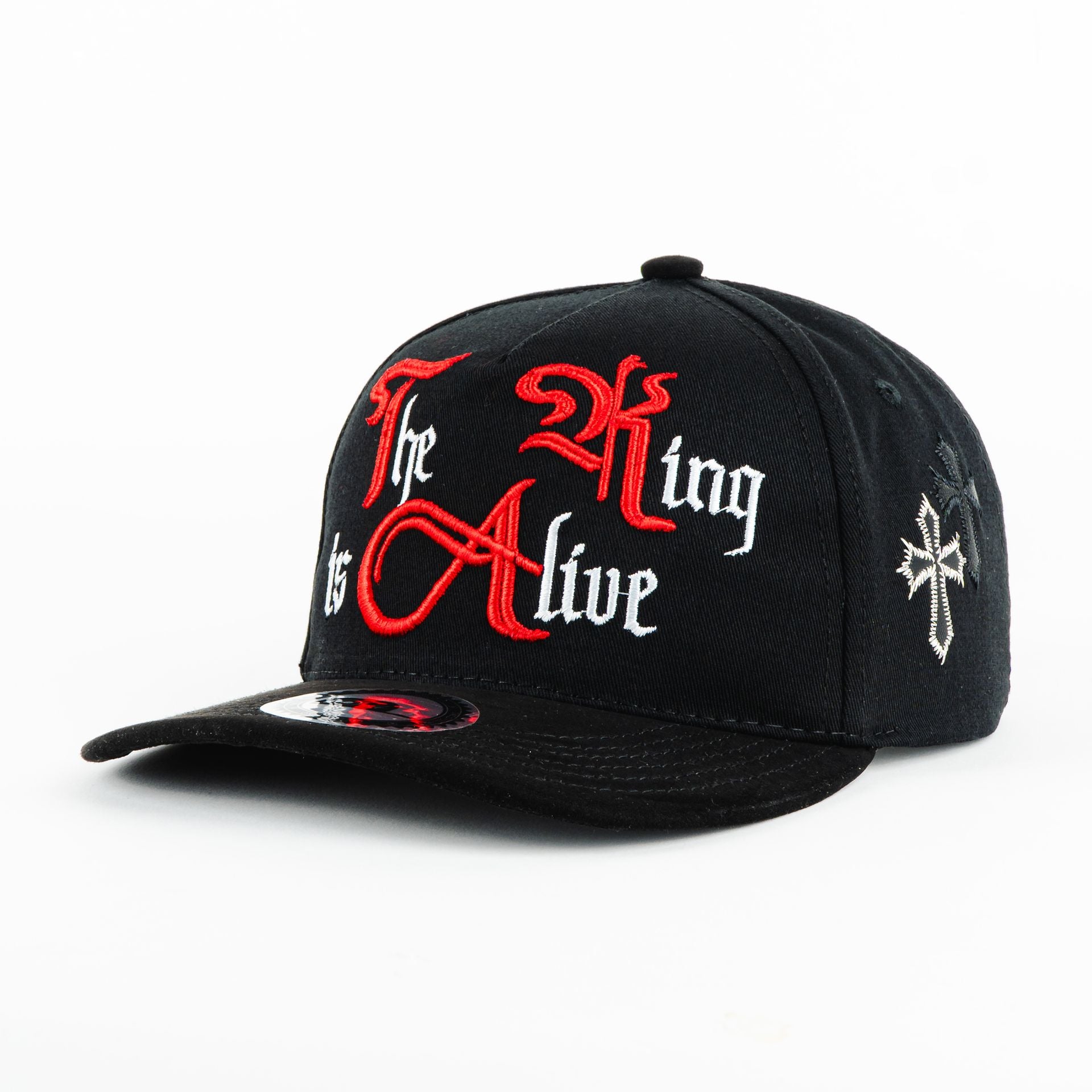 Gorra Diez Cuatro EL REY NO HA MUERTO BLK/RED | Snapback Visera Semicurva