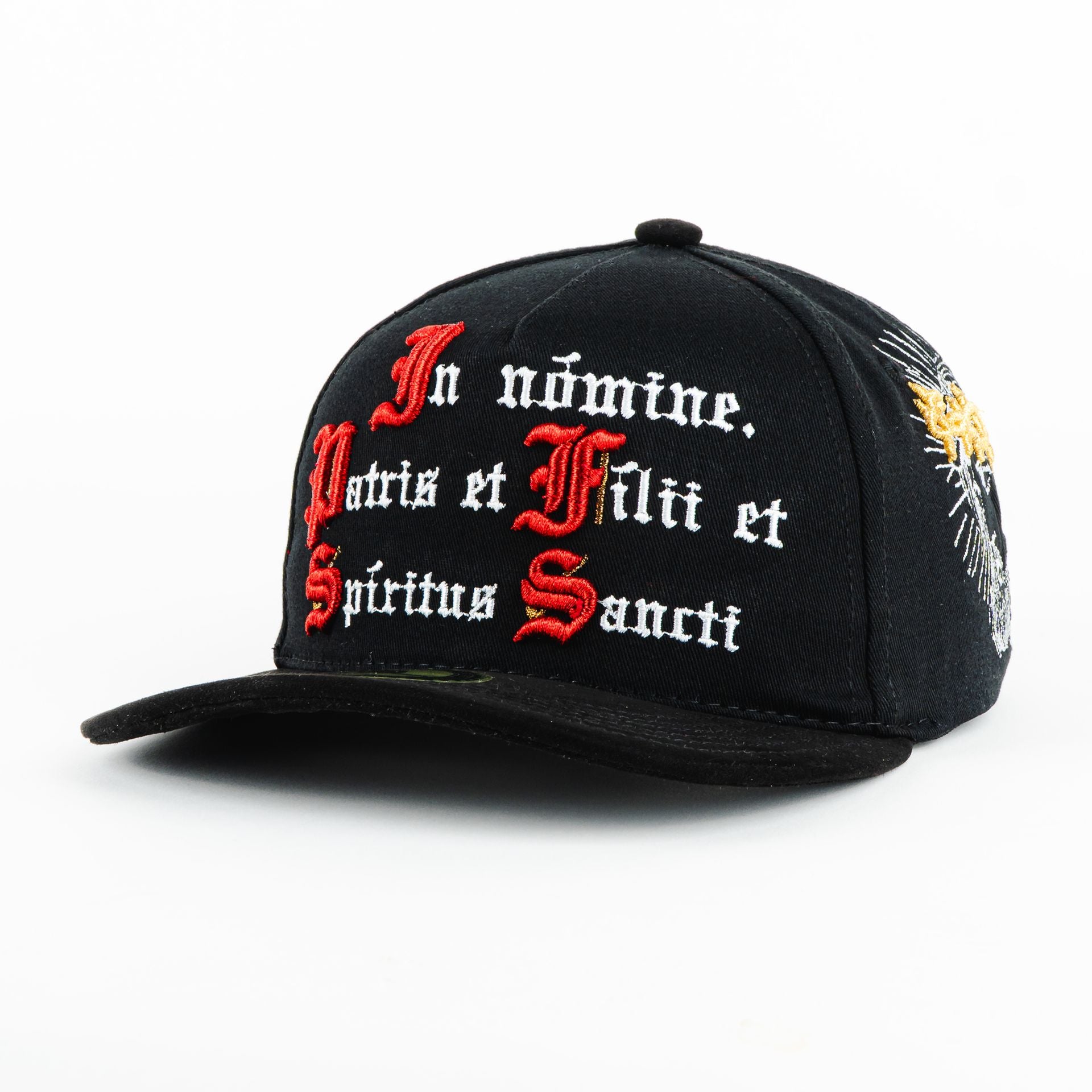 Gorra Diez Cuatro SAGRADO CORAZON BLK/RED | Snapback Visera Semicurva