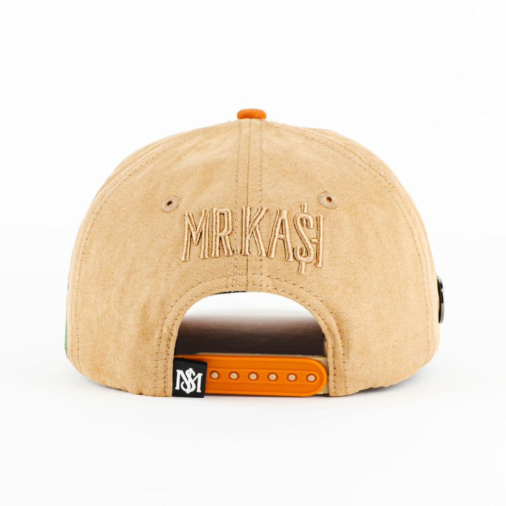 Gorra Mr. Kash ENJOY CAFE/CAMEL SUEDE | Snapback Visera Semicurva