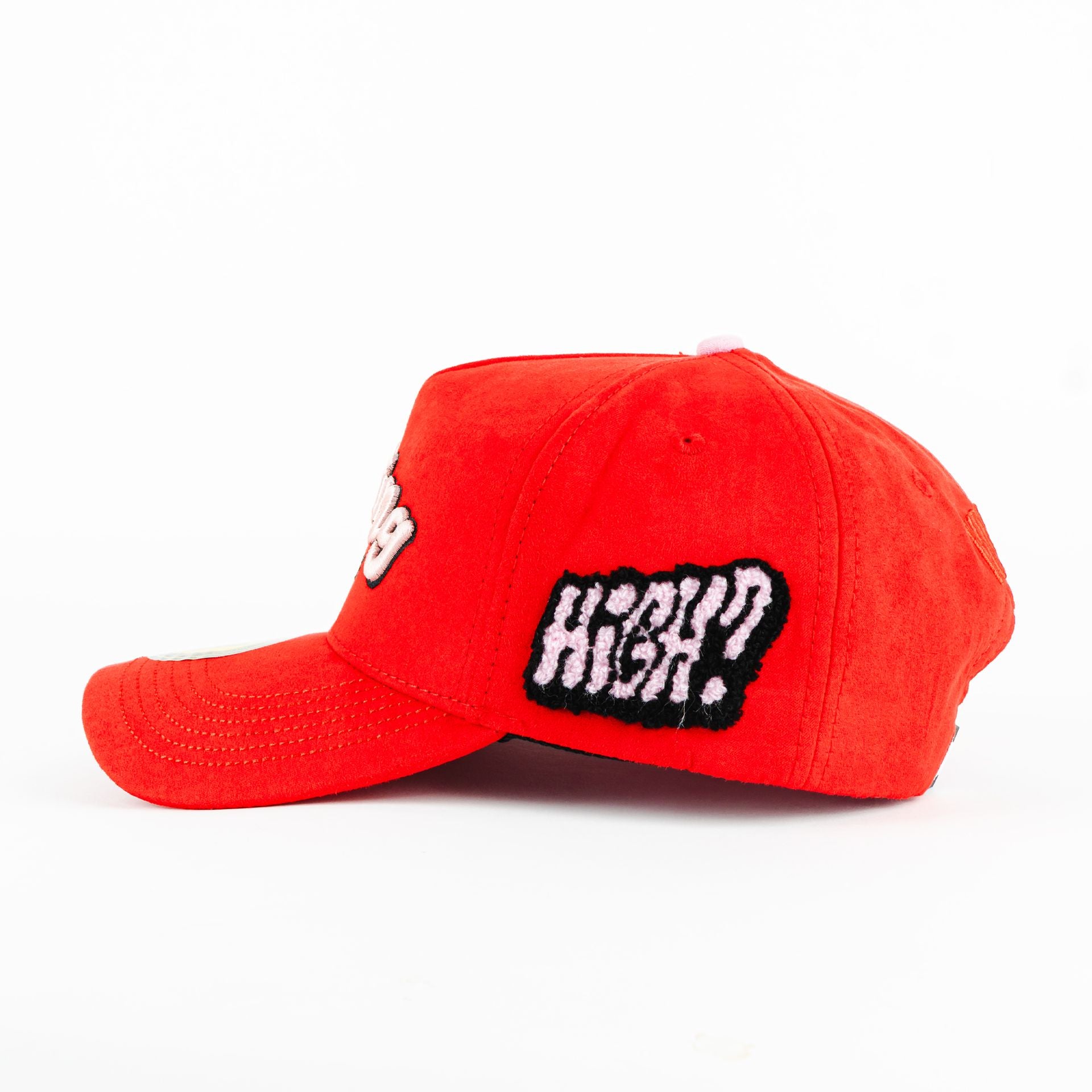 Gorra Mr. Kash COOKING ROJO GAMUZA | Snapback Visera Semicurva