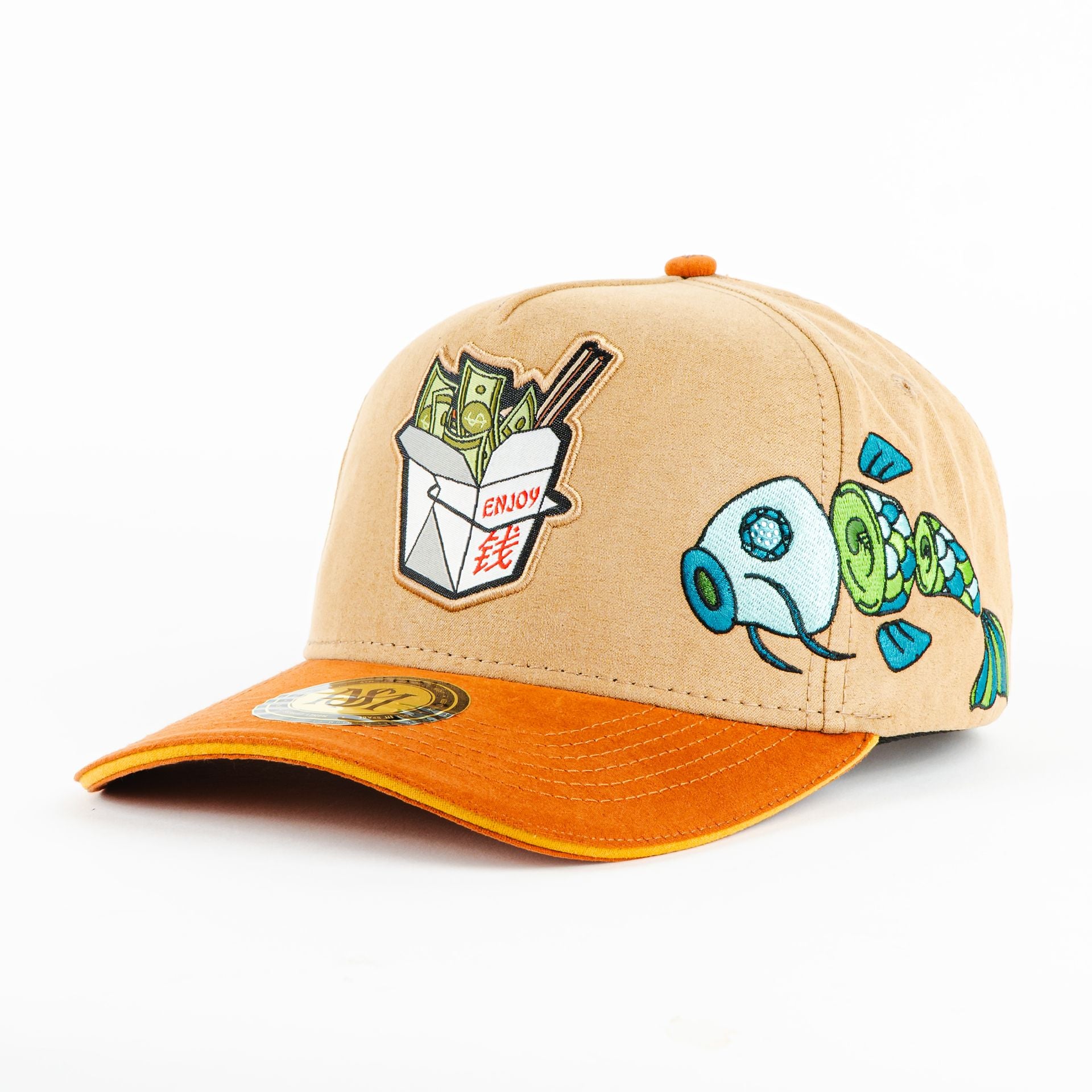 Gorra Mr. Kash ENJOY CAFE/CAMEL SUEDE | Snapback Visera Semicurva