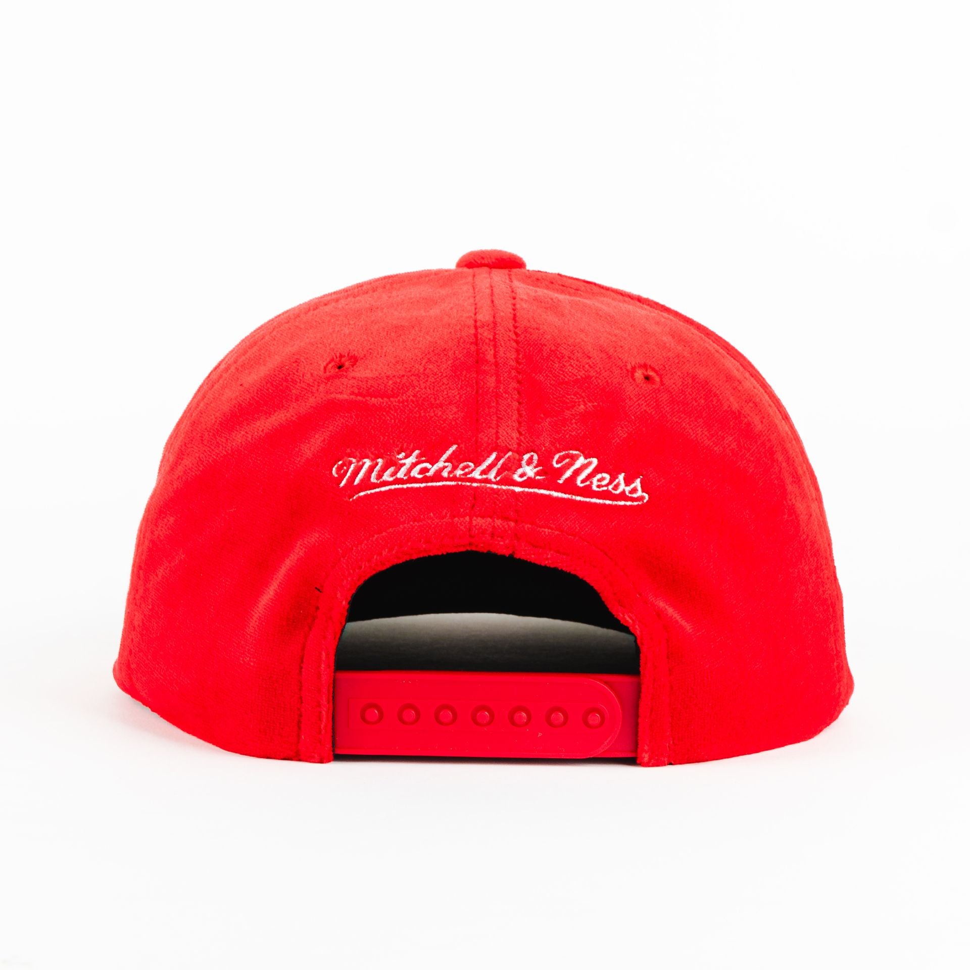 Gorra Mitchell&Ness BULLS TC VELOUR RED SUEDE | Snapback Visera Plana
