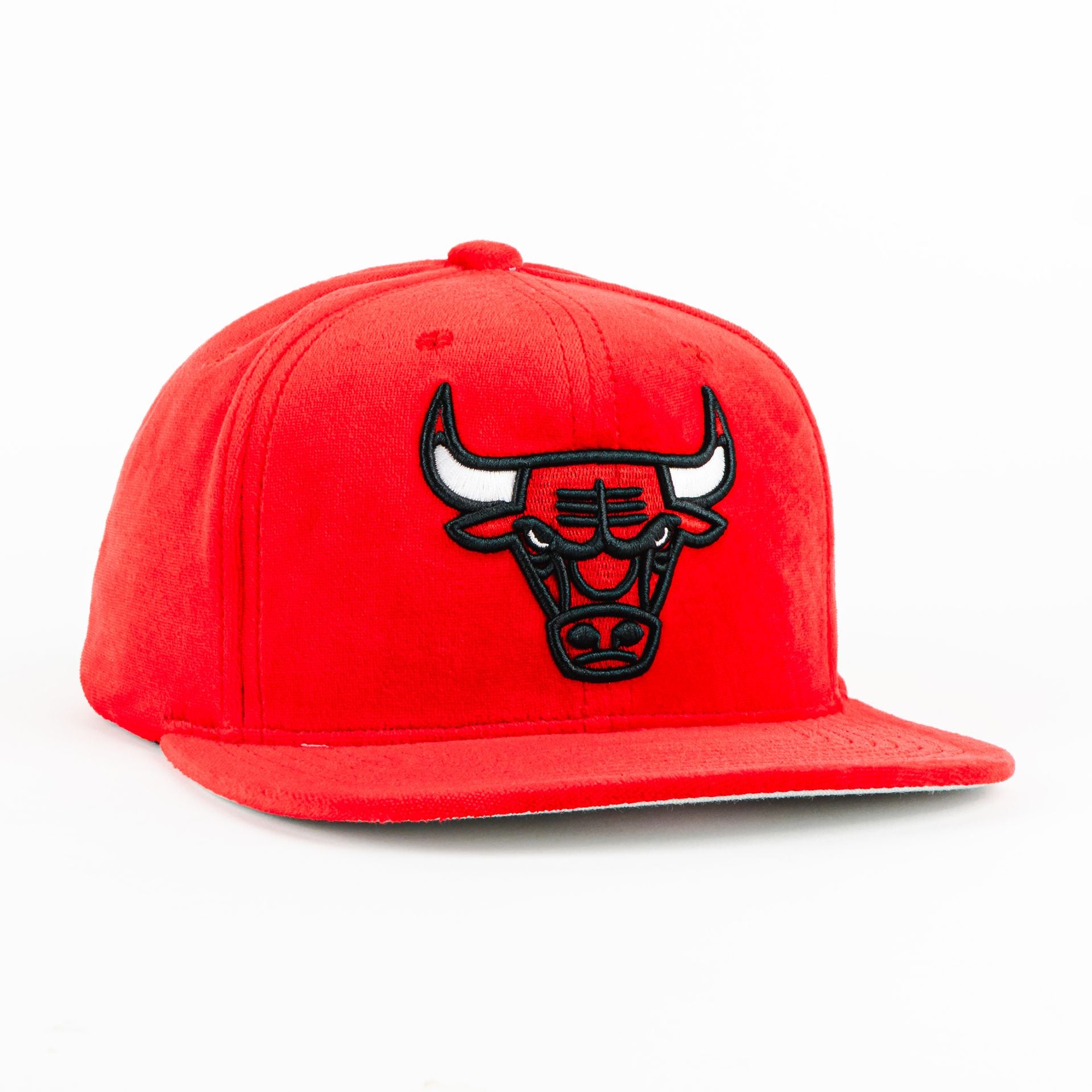 Gorra Mitchell&Ness BULLS TC VELOUR RED SUEDE | Snapback Visera Plana