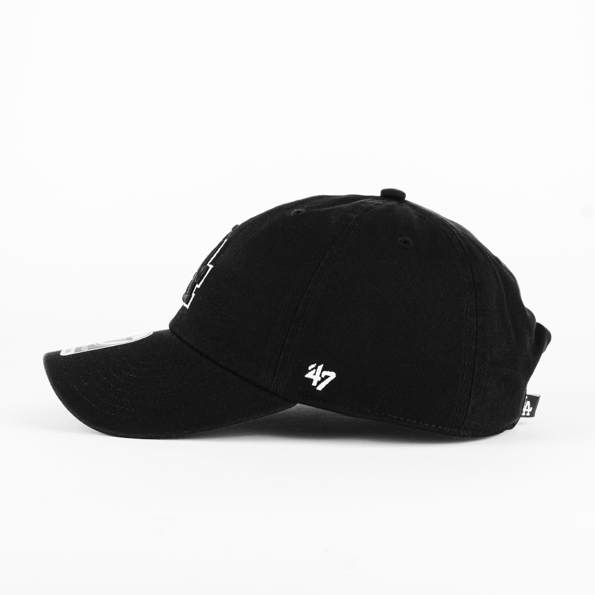 Gorra 47 Brand DODGERS CLEAN UP BLK/LINE WHT | Snapback Visera Curva