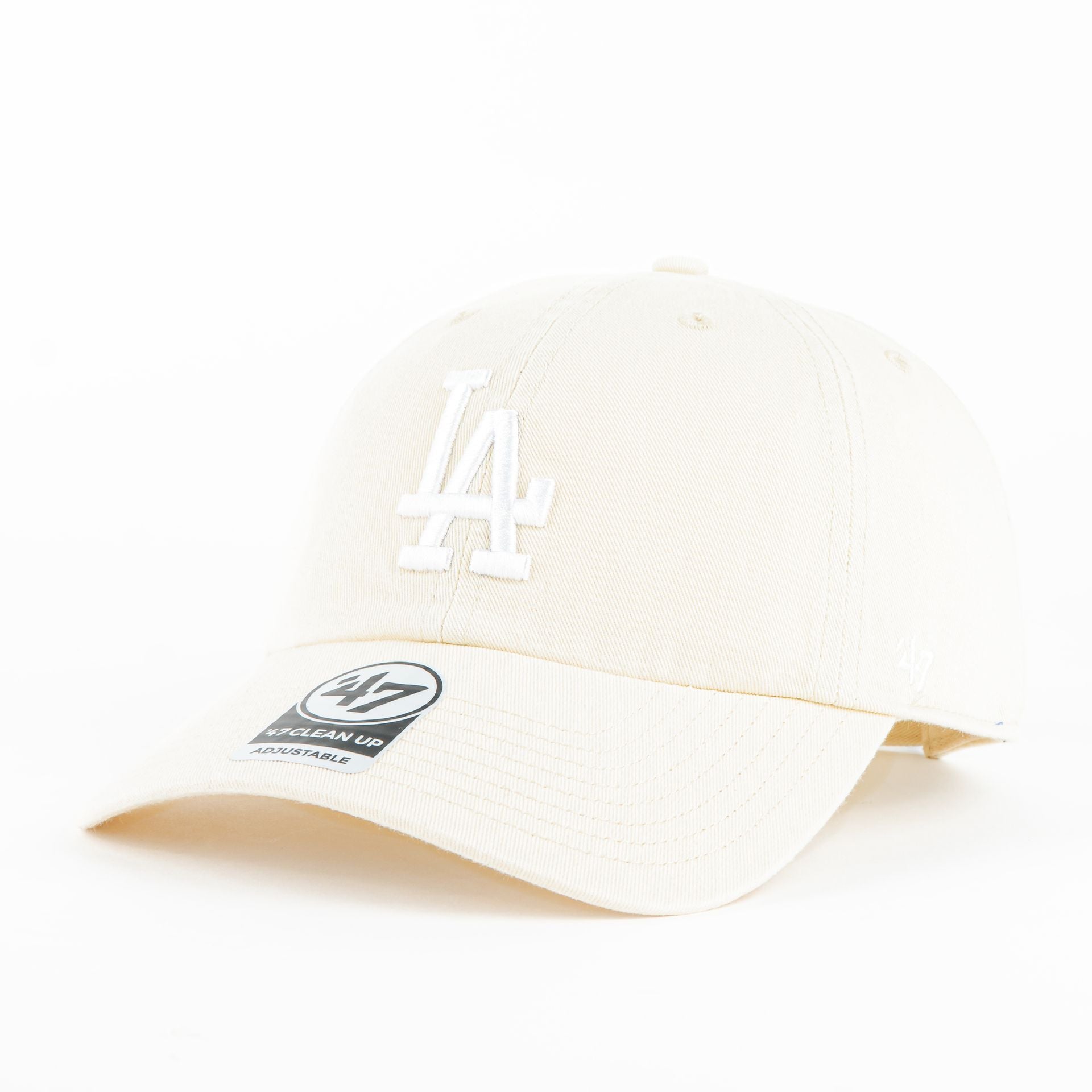 Gorra 47 Brand DODGERS CLEAN UP BONE/WHT | Snapback Visera Curva
