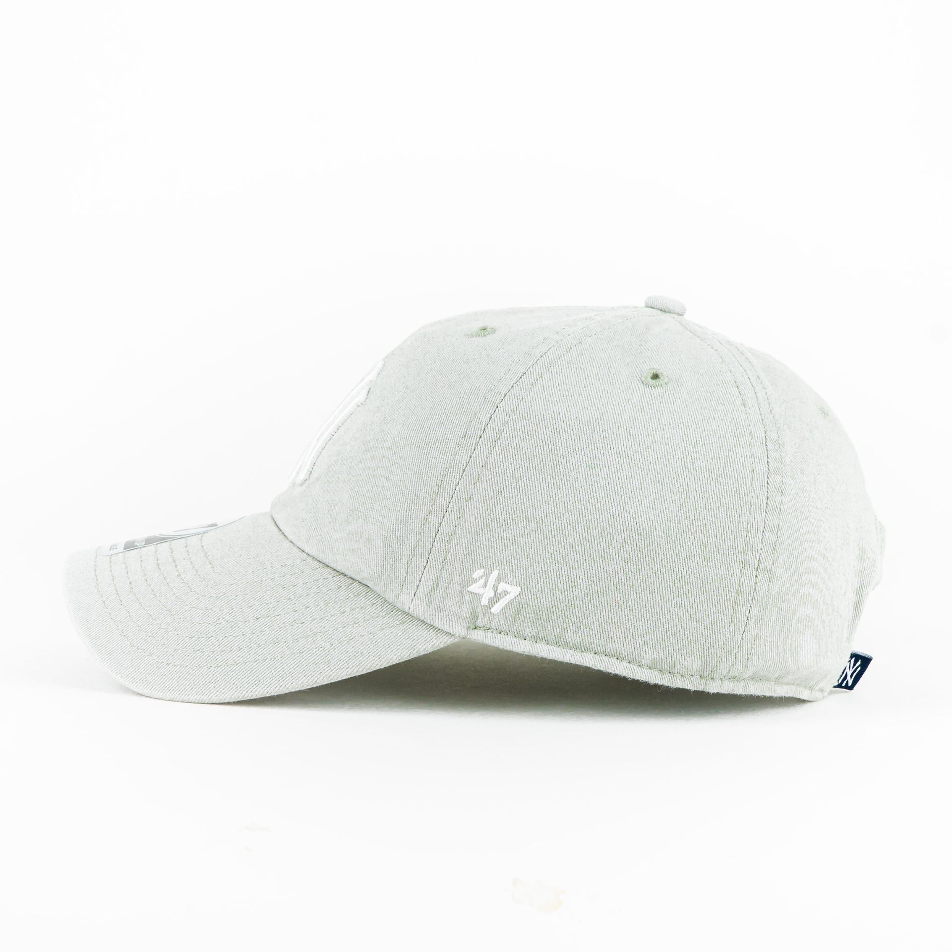 Gorra 47 Brand YANKEES CLEAN UP LT GRY/WHT | Snapback Visera Curva