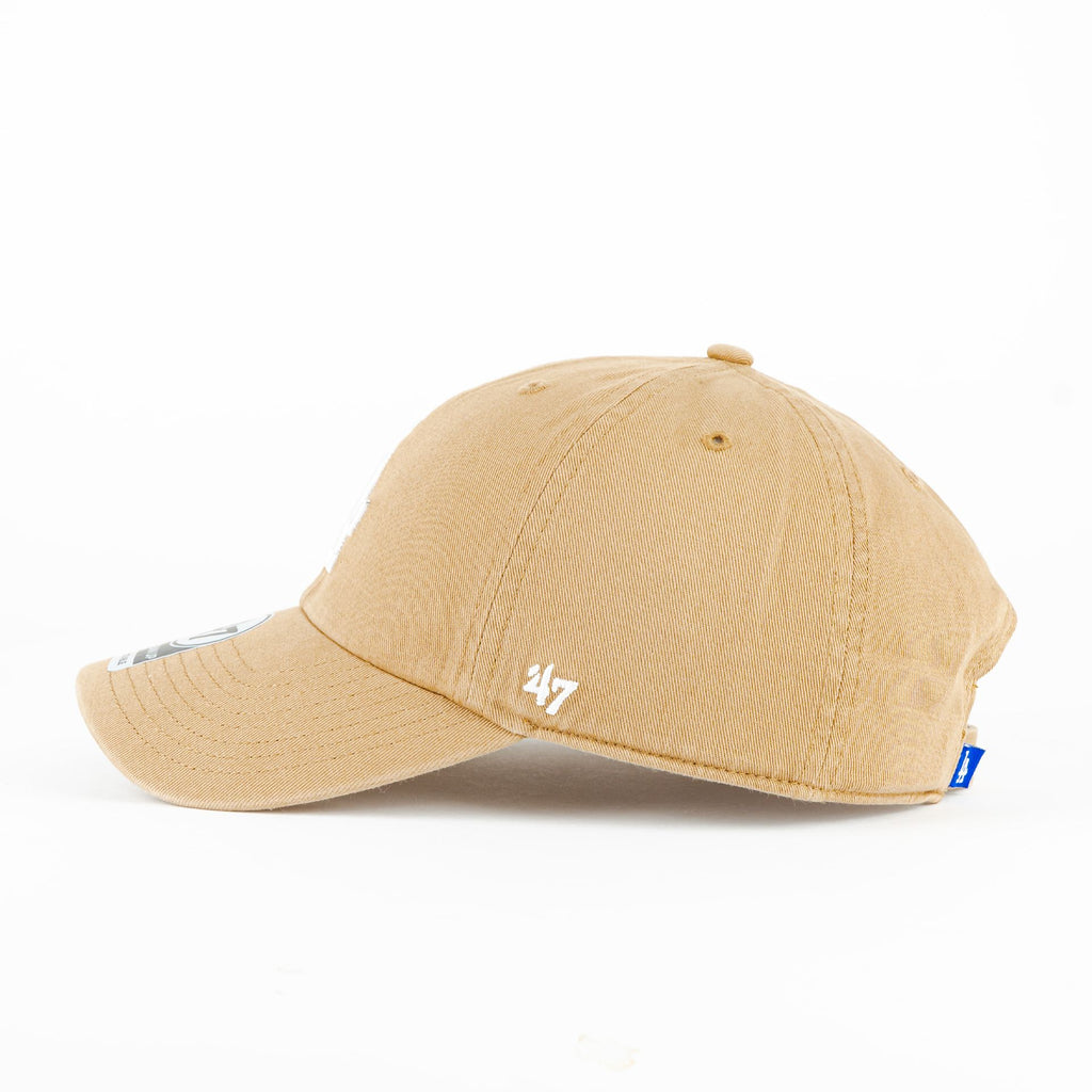 Gorra 47 Brand DODGERS CLEAN UP KHAKI/WHITE | Snapback Visera Curva