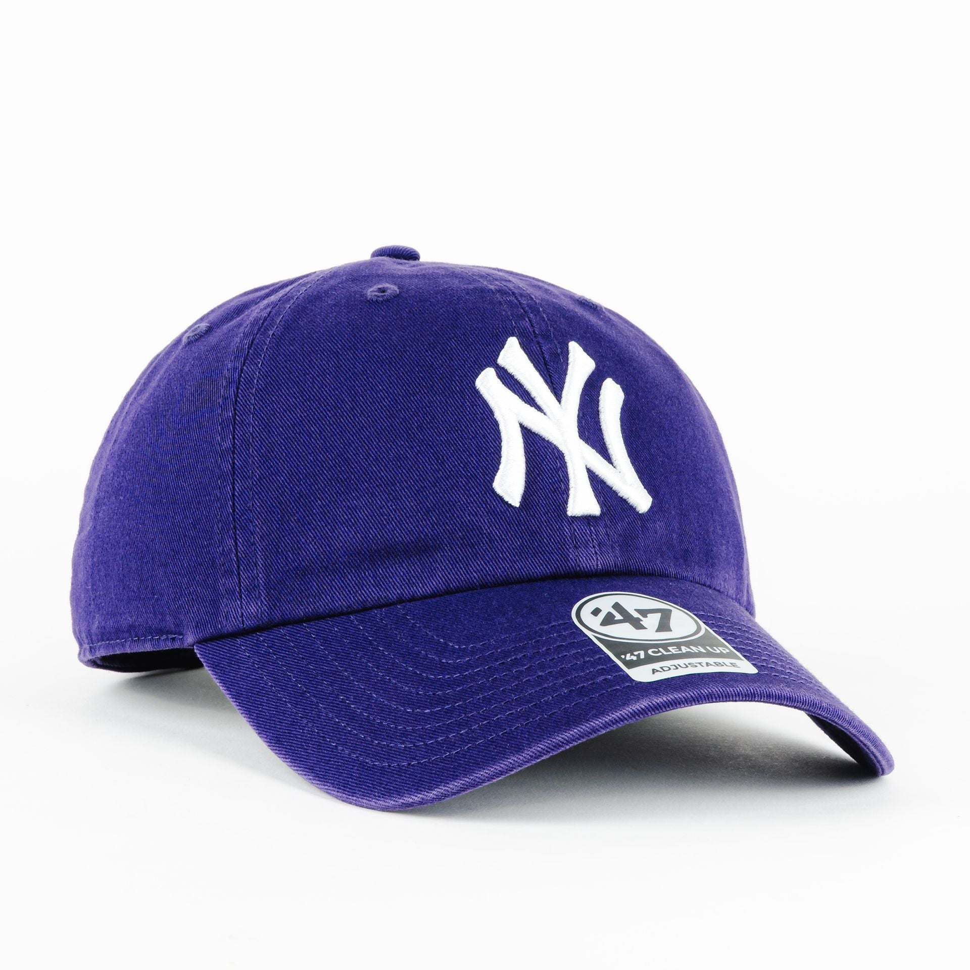 Gorra 47 Brand YANKEES CLEAN UP PUR/WHT | Snapback Visera Curva