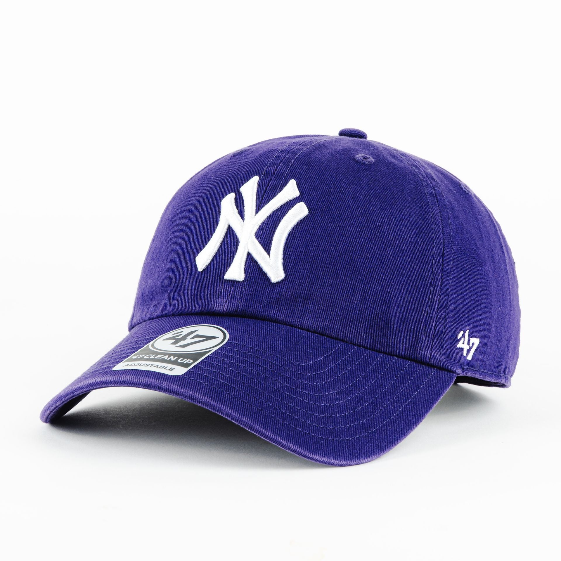 Gorra 47 Brand YANKEES CLEAN UP PUR/WHT | Snapback Visera Curva