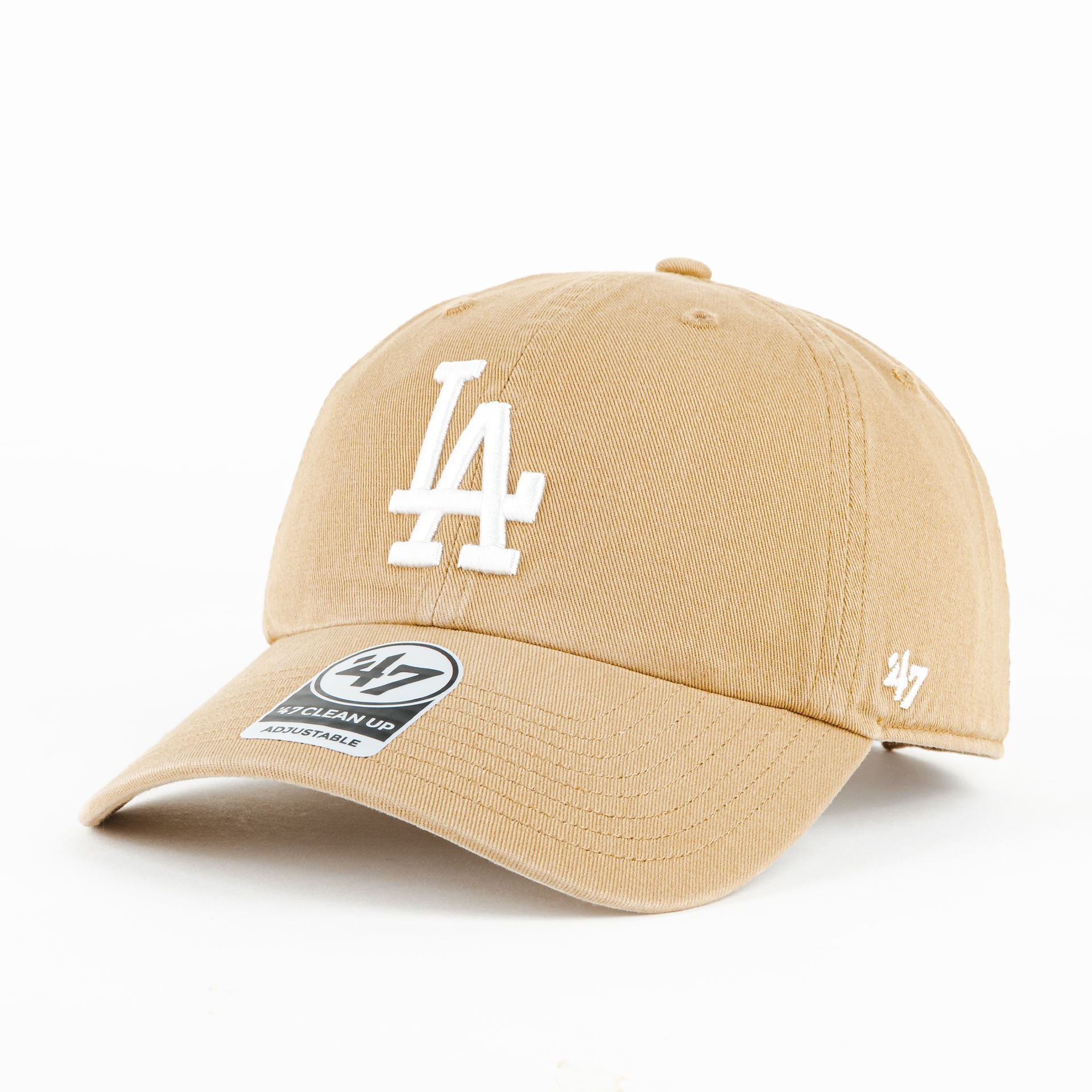 Gorra 47 Brand DODGERS CLEAN UP KHAKI/WHITE | Snapback Visera Curva