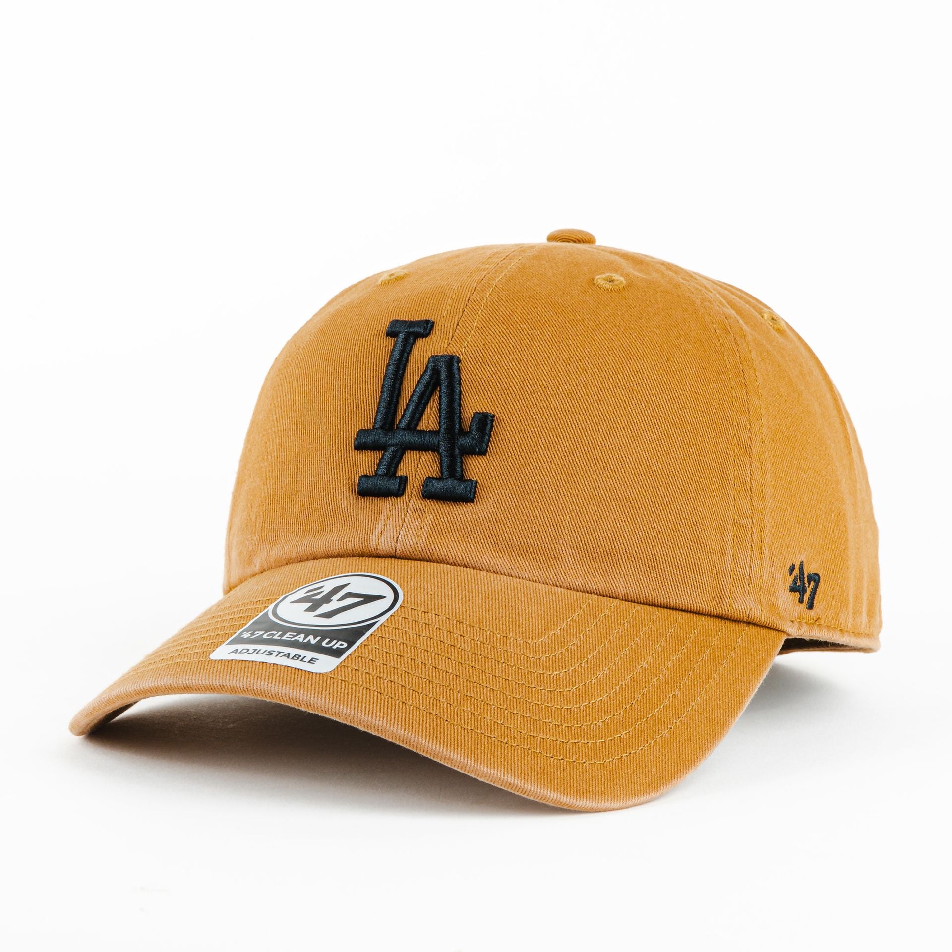 Gorra 47 Brand DODGERS CLEAN UP CAMEL/BLACK | Snapback Visera Curva