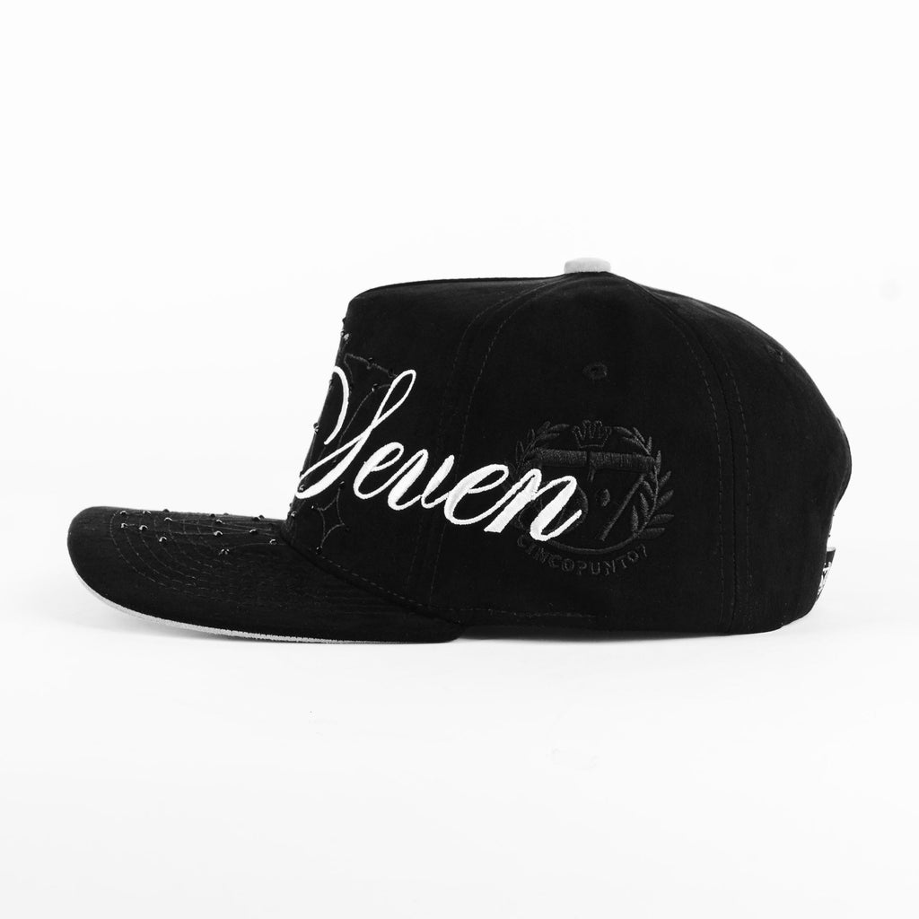 Gorra 5.7 FIVE SEVEN BLACK SUEDE | Snapback Visera Semicurva
