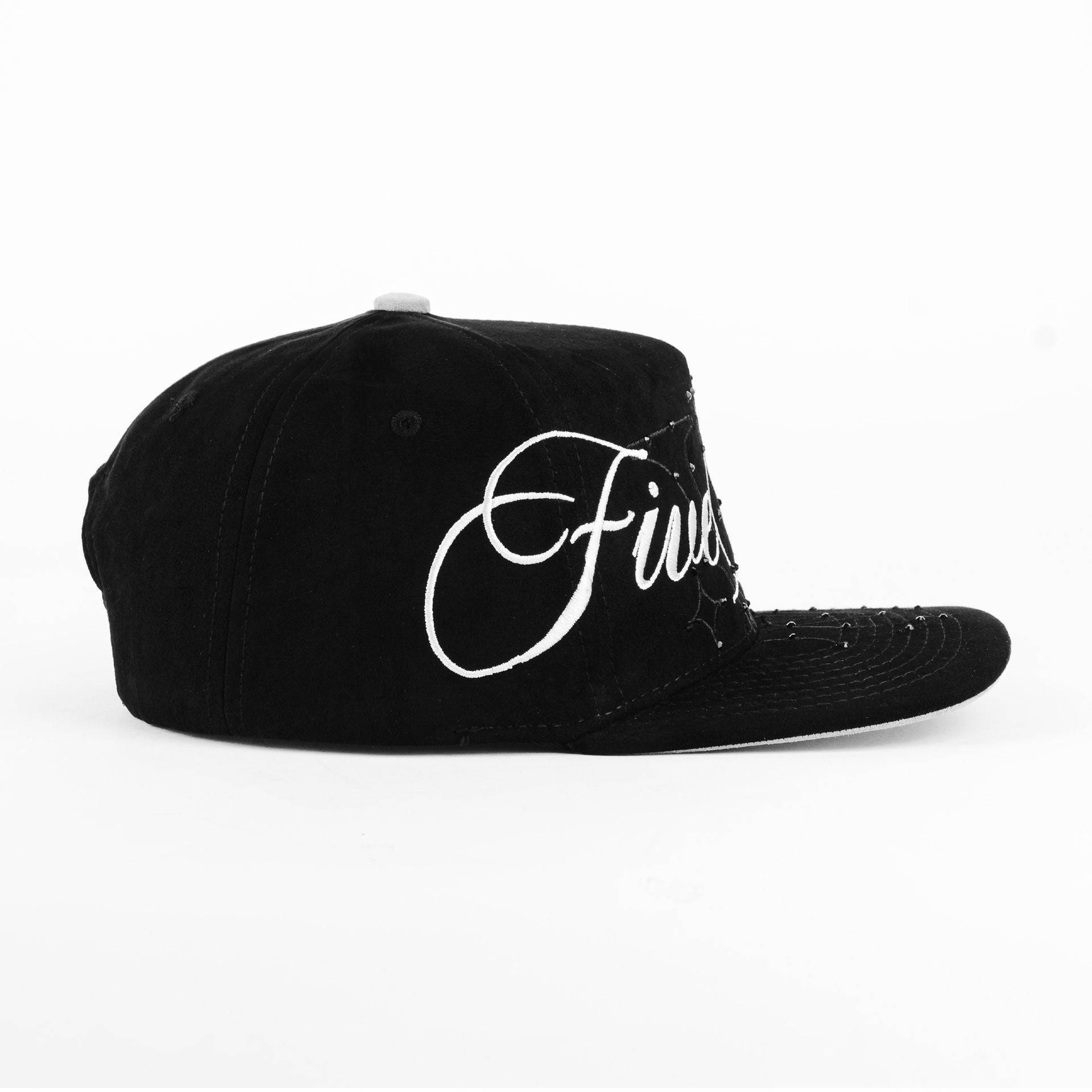 Gorra 5.7 FIVE SEVEN BLACK SUEDE | Snapback Visera Semicurva