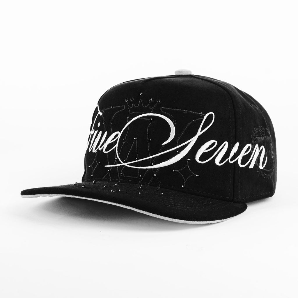 Gorra 5.7 FIVE SEVEN BLACK SUEDE | Snapback Visera Semicurva